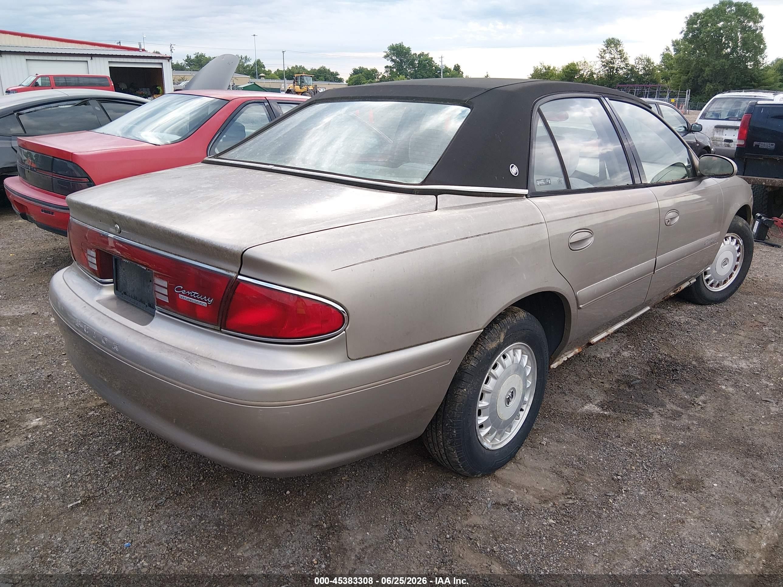 2002 Buick Century Custom Золотой vin: 2G4WS52J921106523