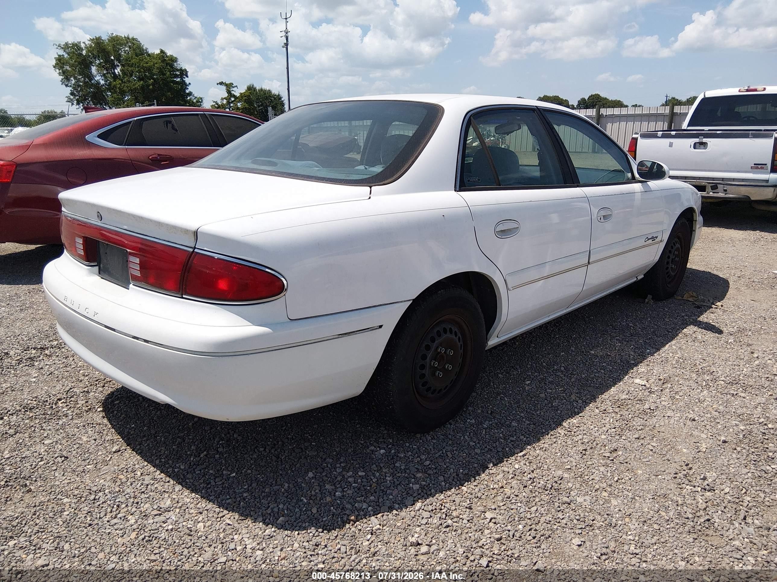 2000 Buick Century Custom White vin: 2G4WS52J9Y1280746