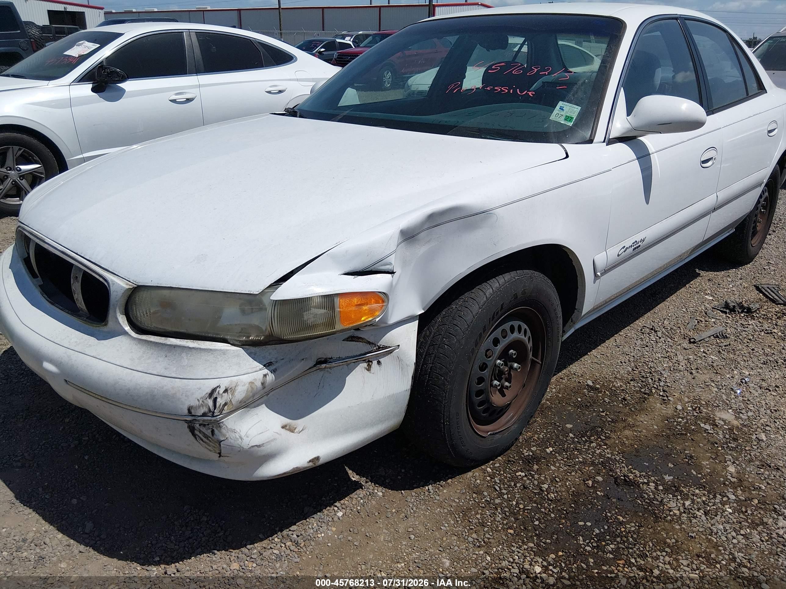 2000 Buick Century Custom White vin: 2G4WS52J9Y1280746