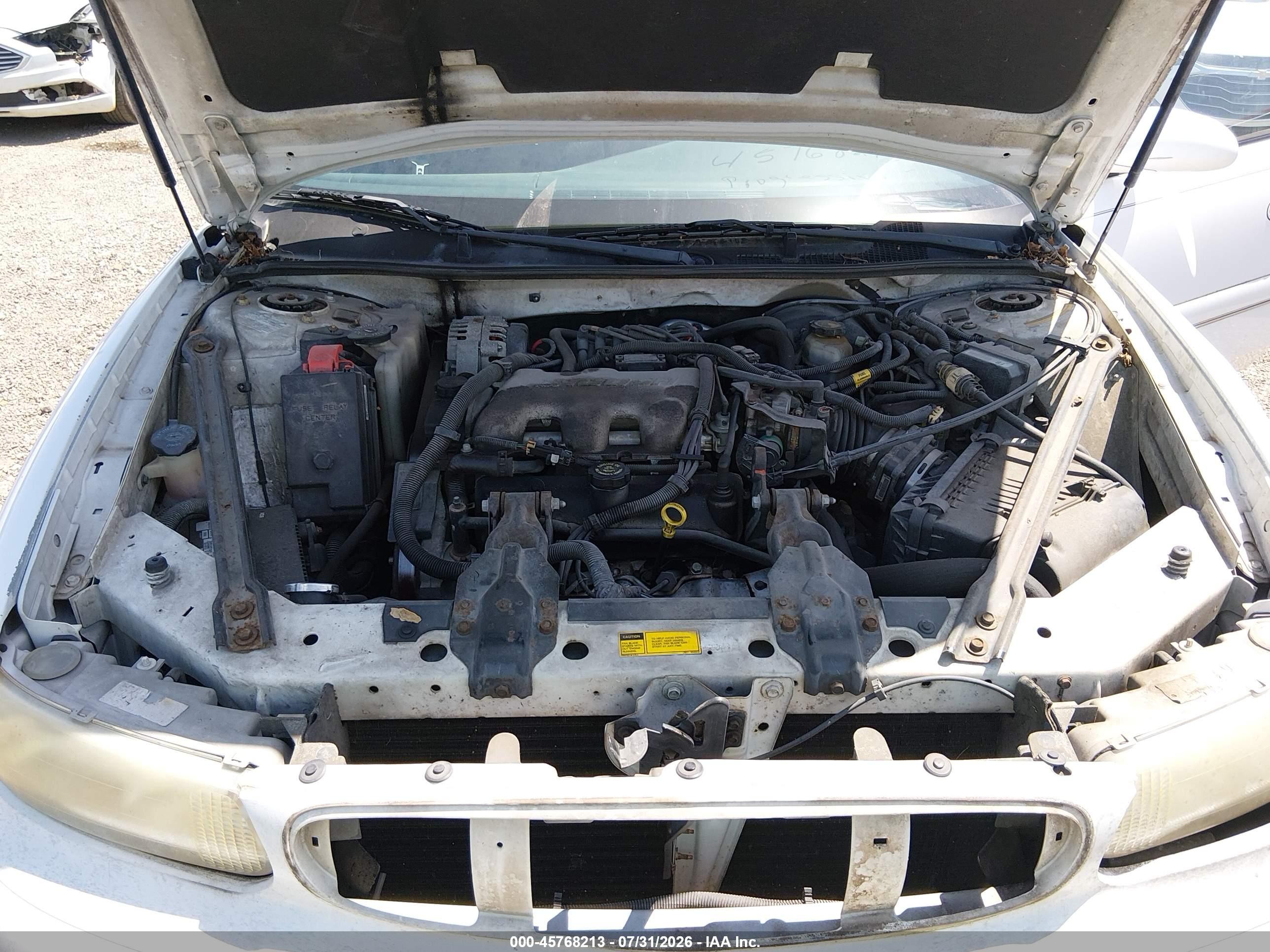 2000 Buick Century Custom White vin: 2G4WS52J9Y1280746