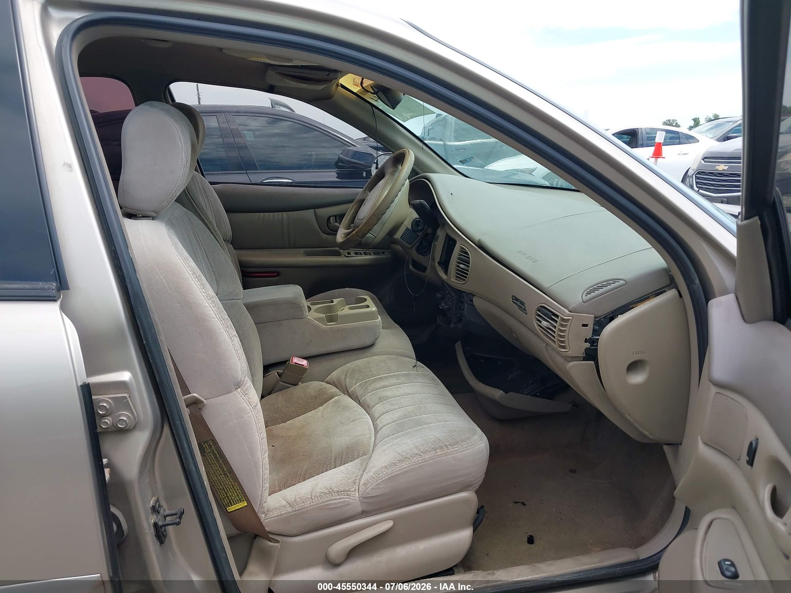 2001 Buick Century Custom Tan vin: 2G4WS52JX11133874