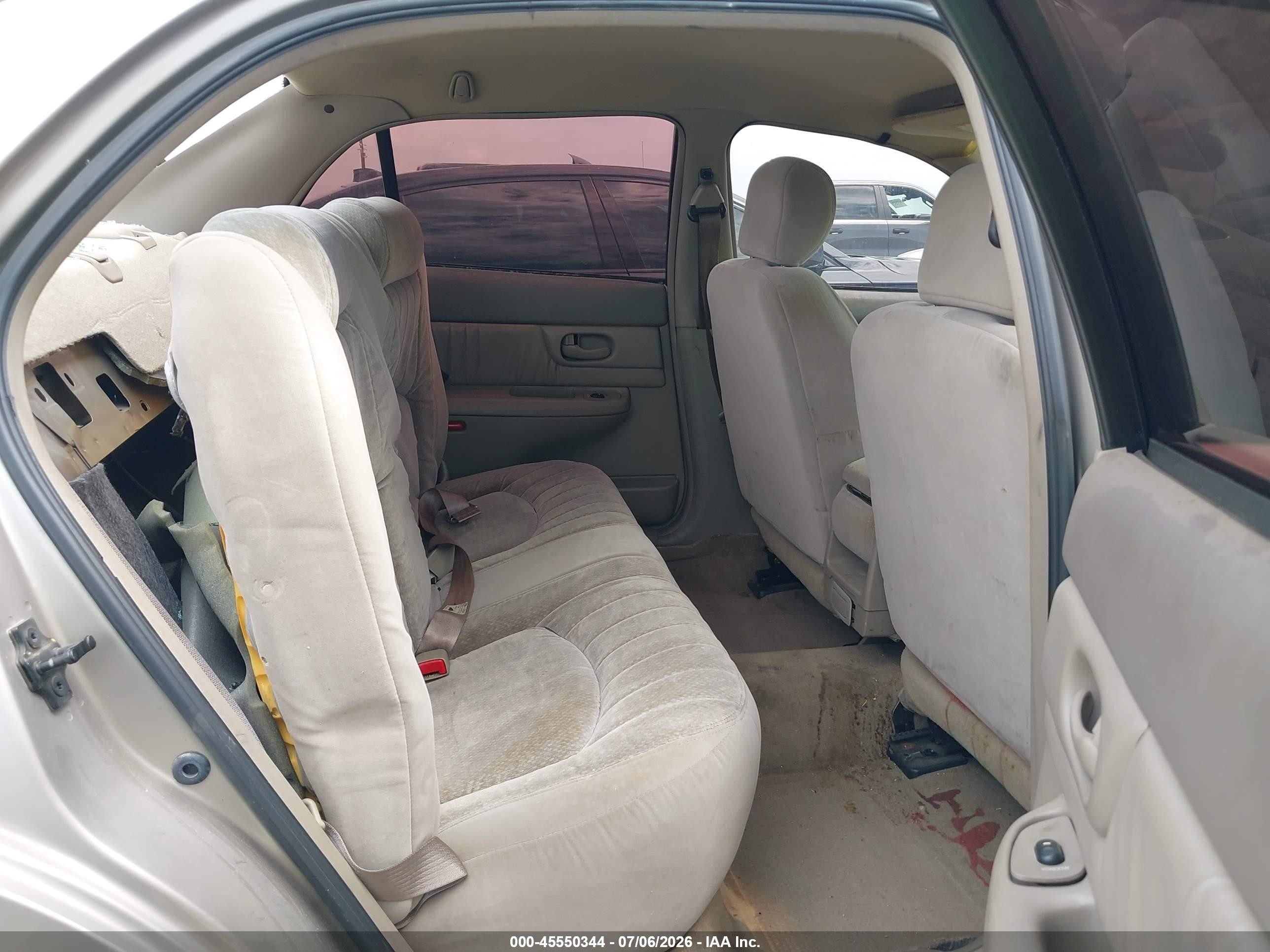 2001 Buick Century Custom Tan vin: 2G4WS52JX11133874