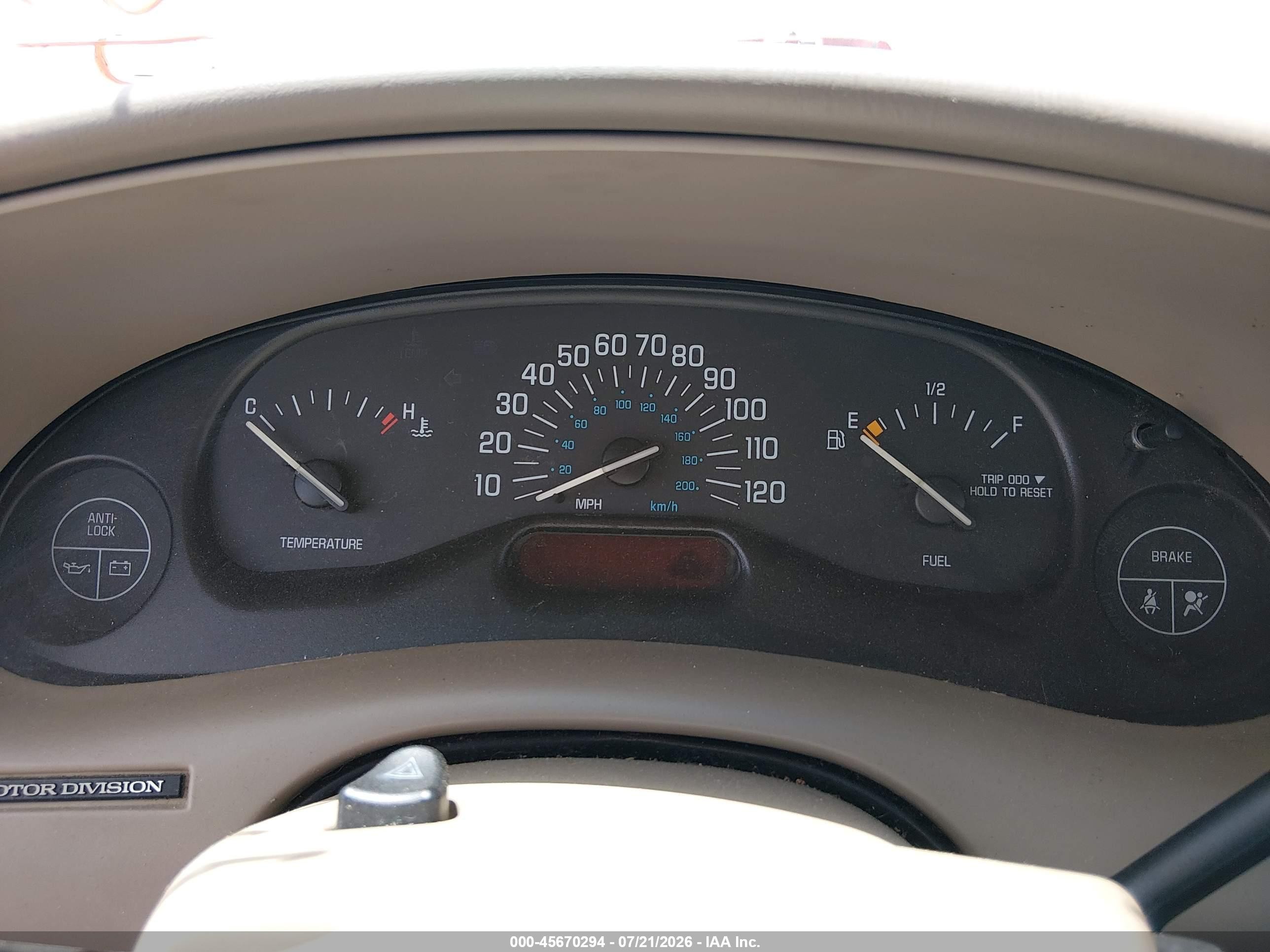 2001 Buick Century Custom Tan vin: 2G4WS52JX11165966