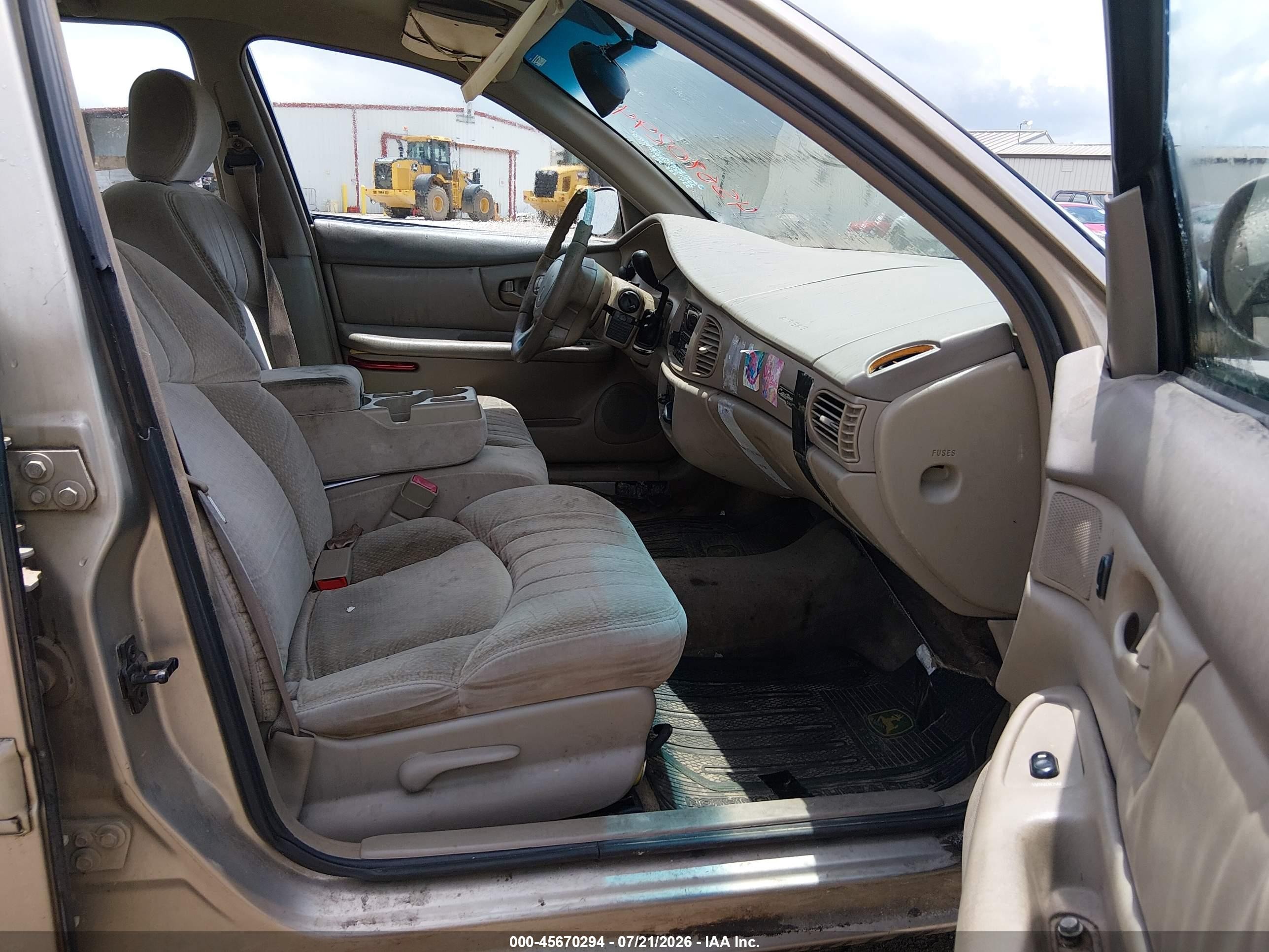 2001 Buick Century Custom Tan vin: 2G4WS52JX11165966