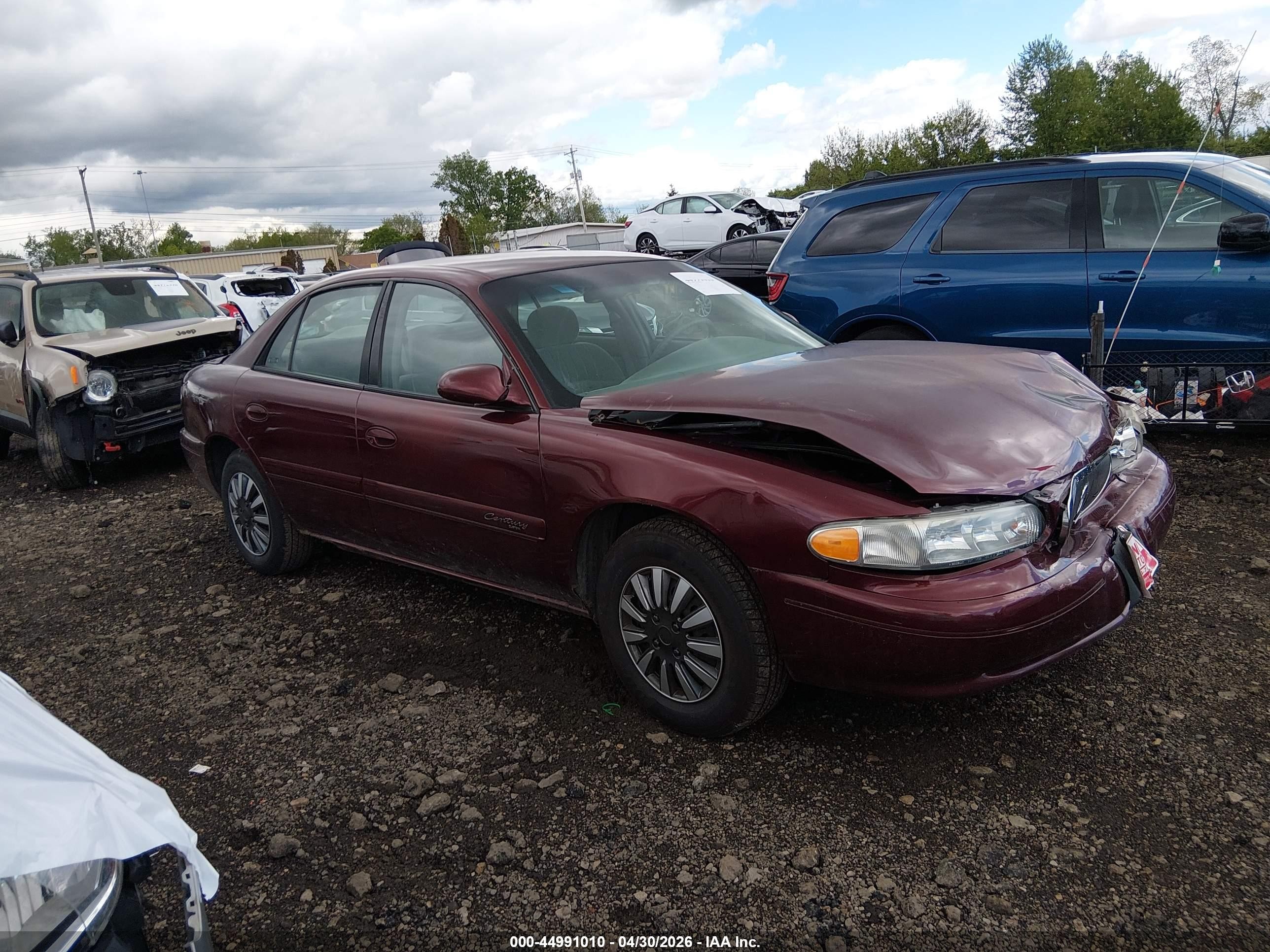 2002 Buick Century Custom Red vin: 2G4WS52JX21258021