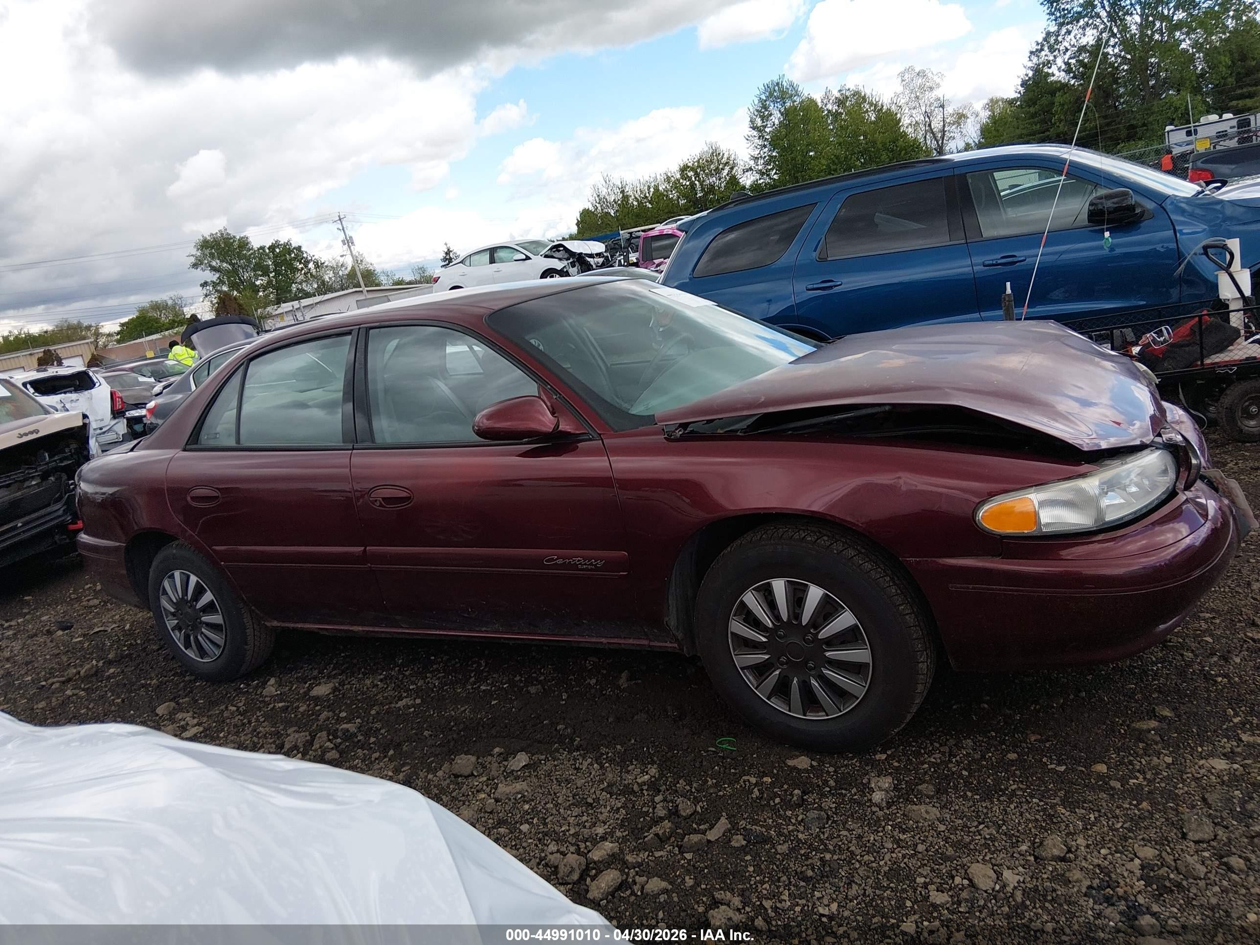 2002 Buick Century Custom Red vin: 2G4WS52JX21258021