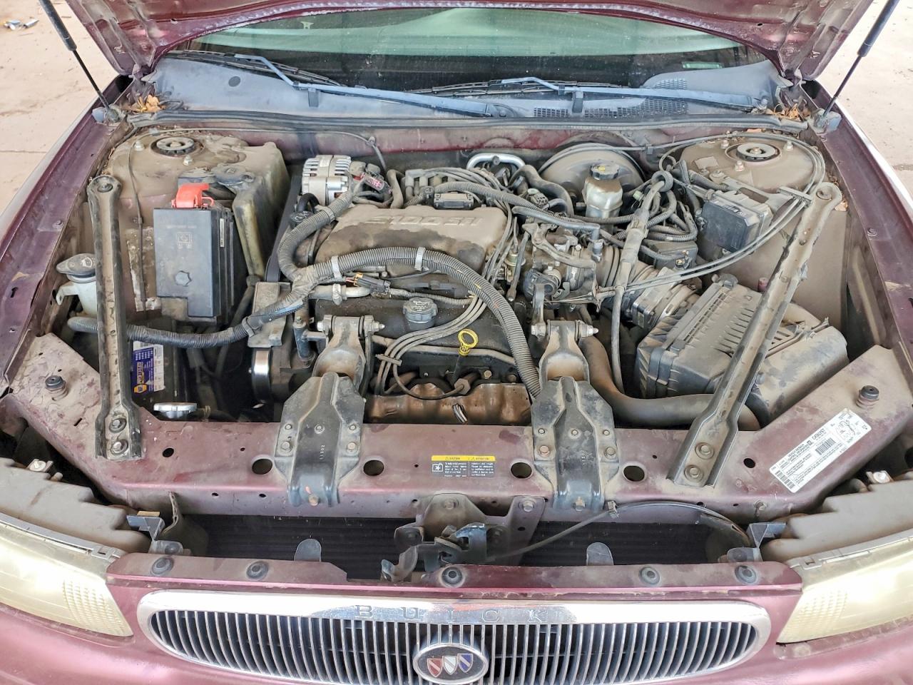 2002 Buick Century Custom Burgundy vin: 2G4WS52JX21274087