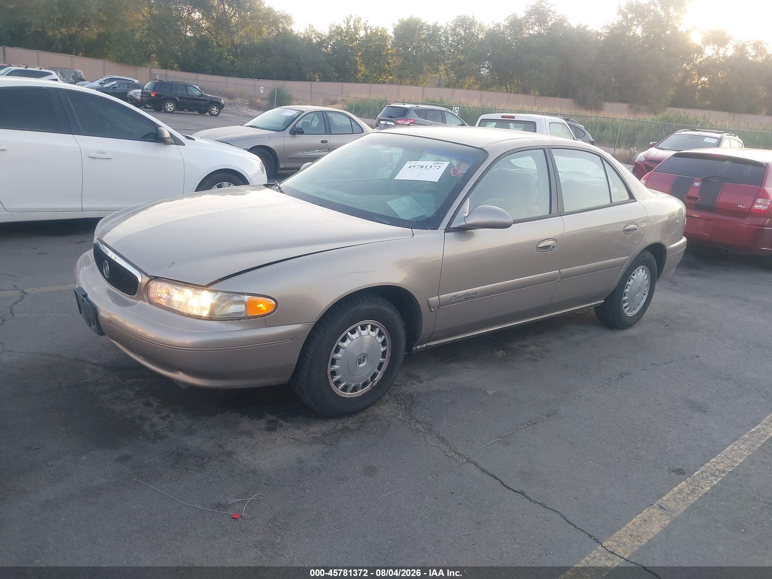 2000 Buick Century Custom Beige vin: 2G4WS52JXY1292873