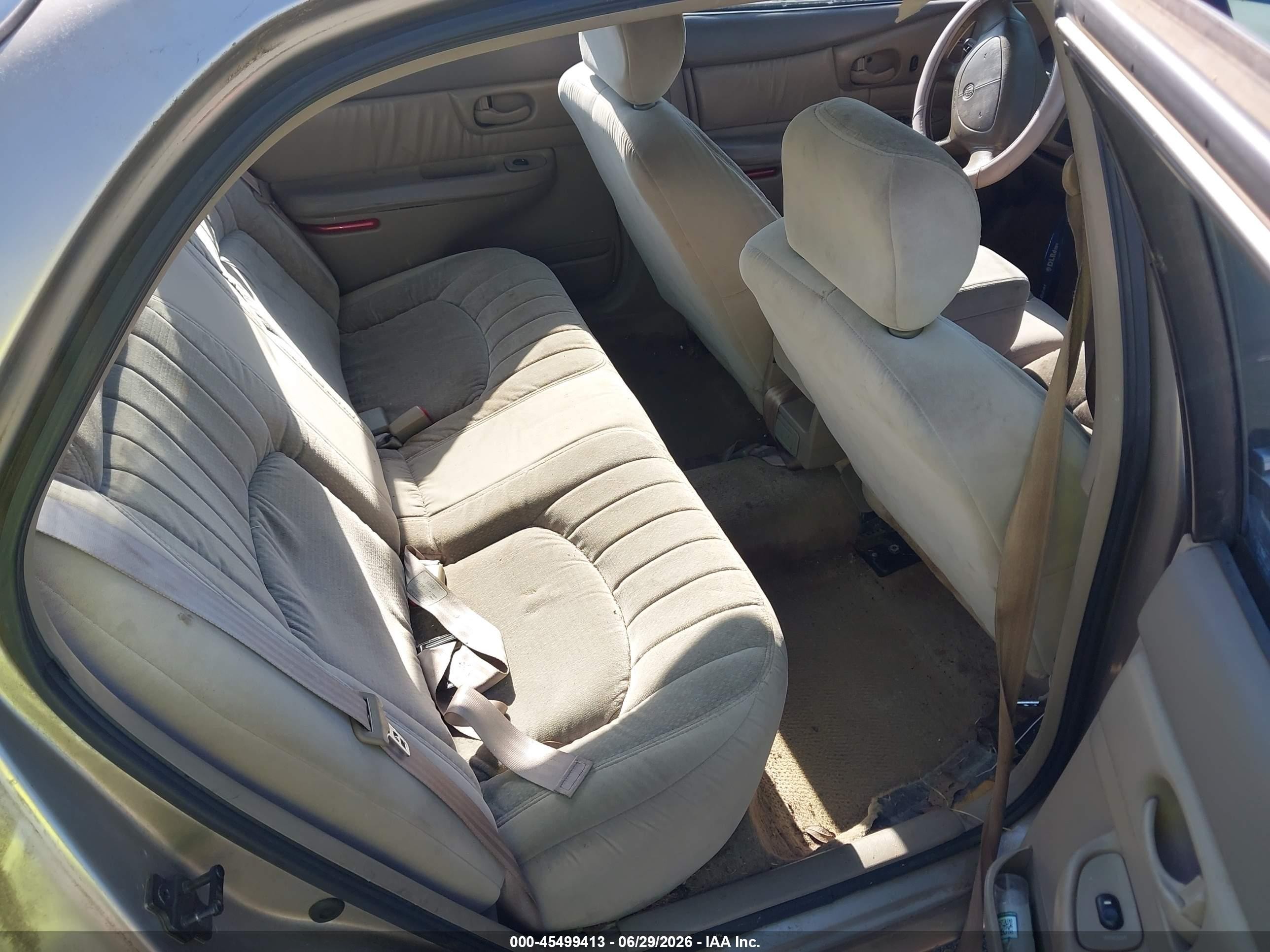 1999 Buick Century Custom Champagne vin: 2G4WS52M1X1440336