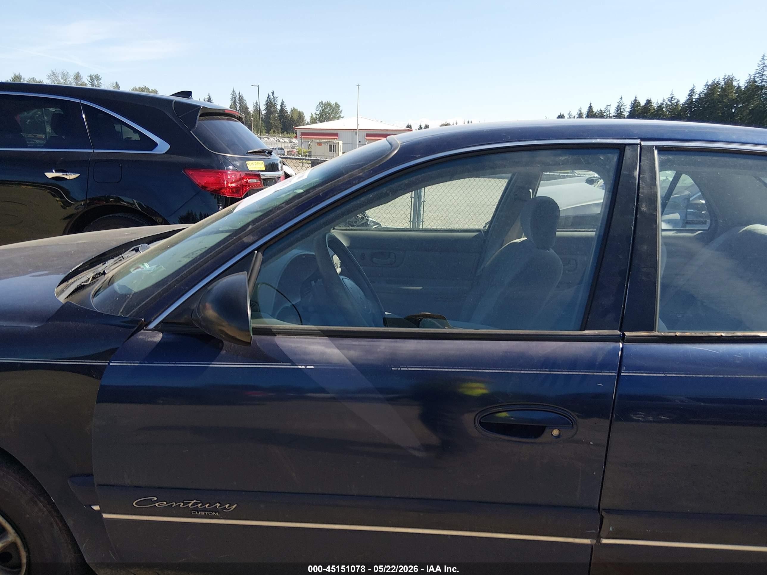 1999 Buick Century Custom Dark Blue vin: 2G4WS52M4X1482029