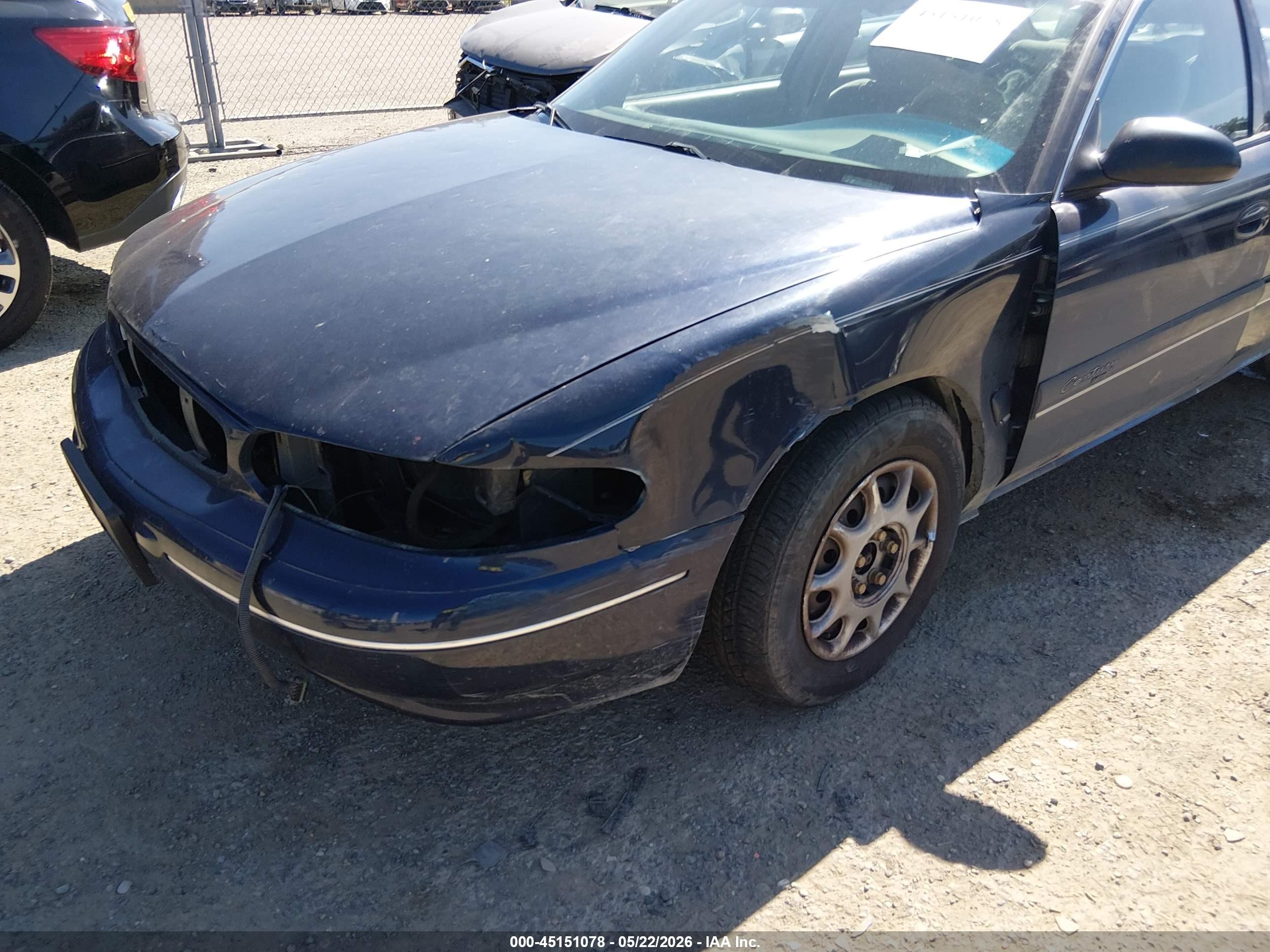 1999 Buick Century Custom Dark Blue vin: 2G4WS52M4X1482029