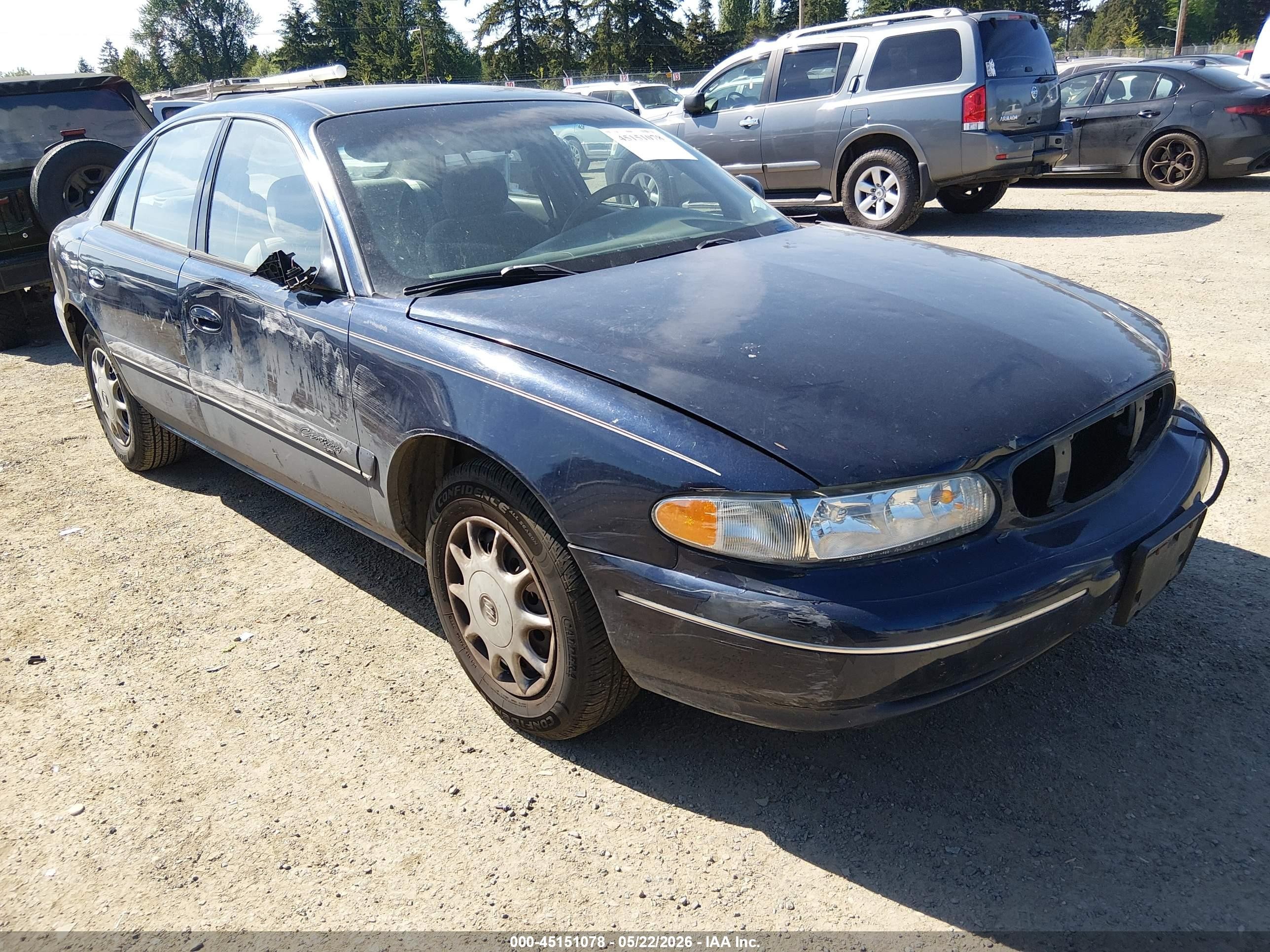 1999 Buick Century Custom Dark Blue vin: 2G4WS52M4X1482029