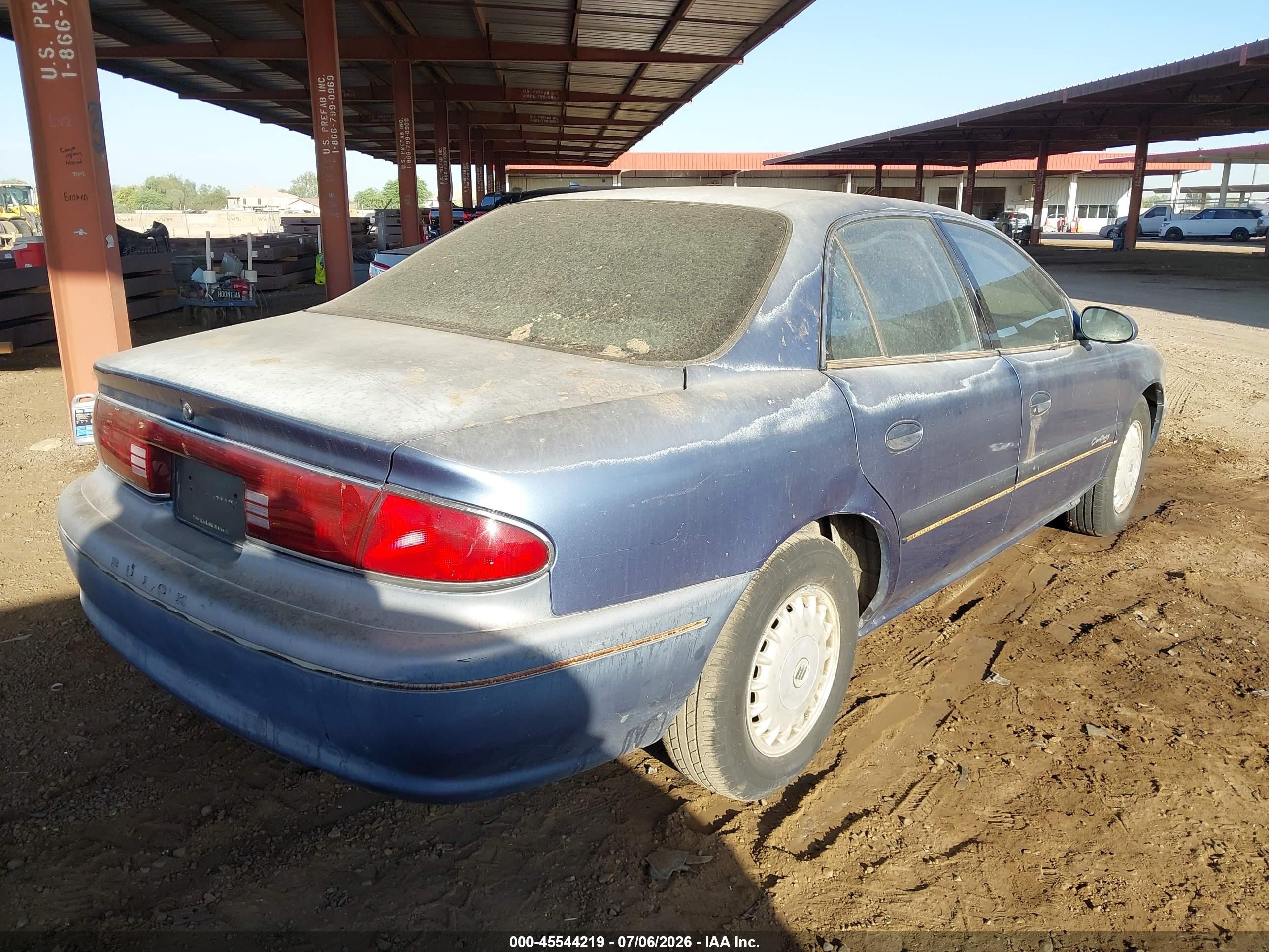 1998 Buick Century Custom Blue vin: 2G4WS52M5W1499632