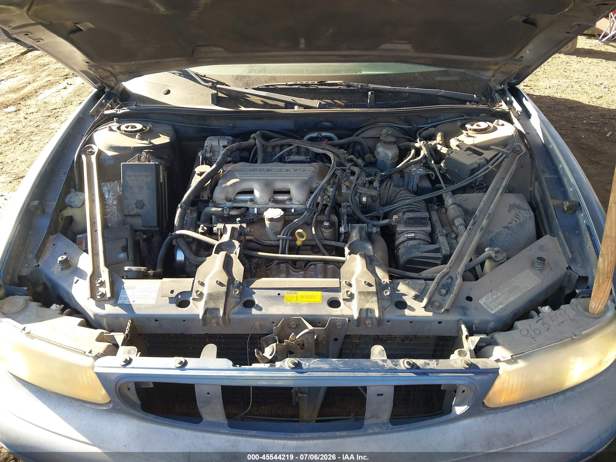1998 Buick Century Custom Blue vin: 2G4WS52M5W1499632
