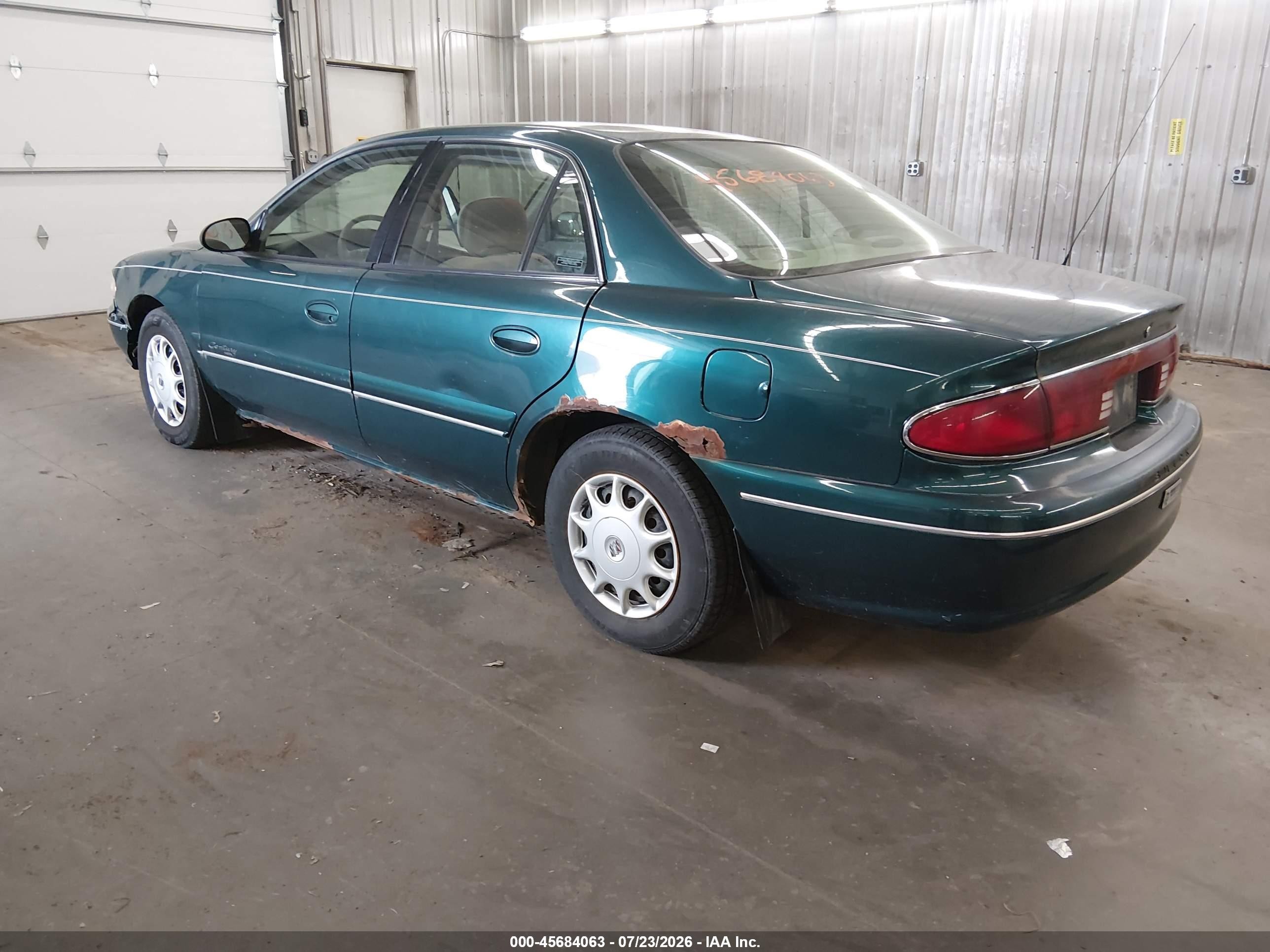 1998 Buick Century Custom Green vin: 2G4WS52M5W1527624