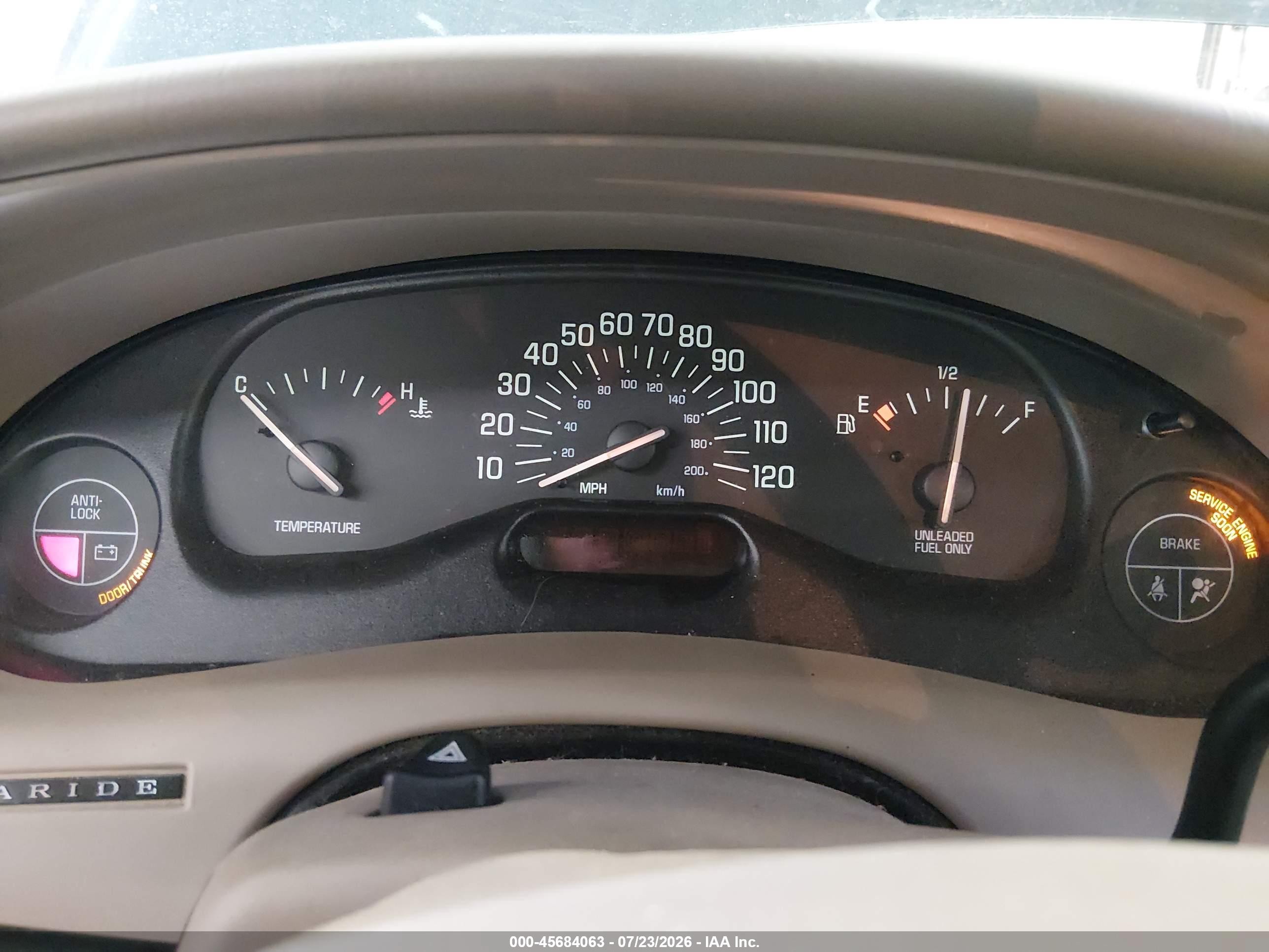 1998 Buick Century Custom Green vin: 2G4WS52M5W1527624