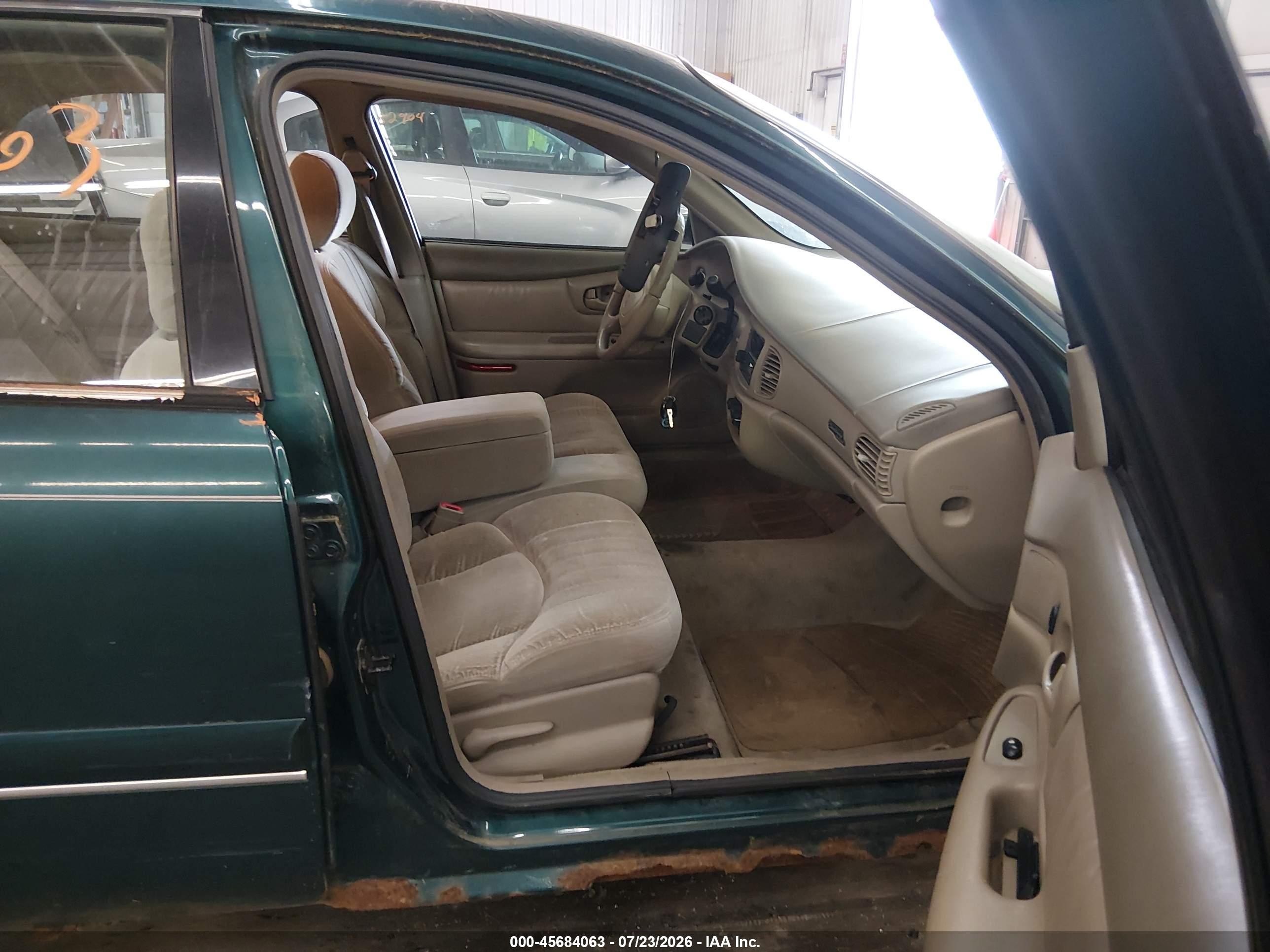1998 Buick Century Custom Green vin: 2G4WS52M5W1527624