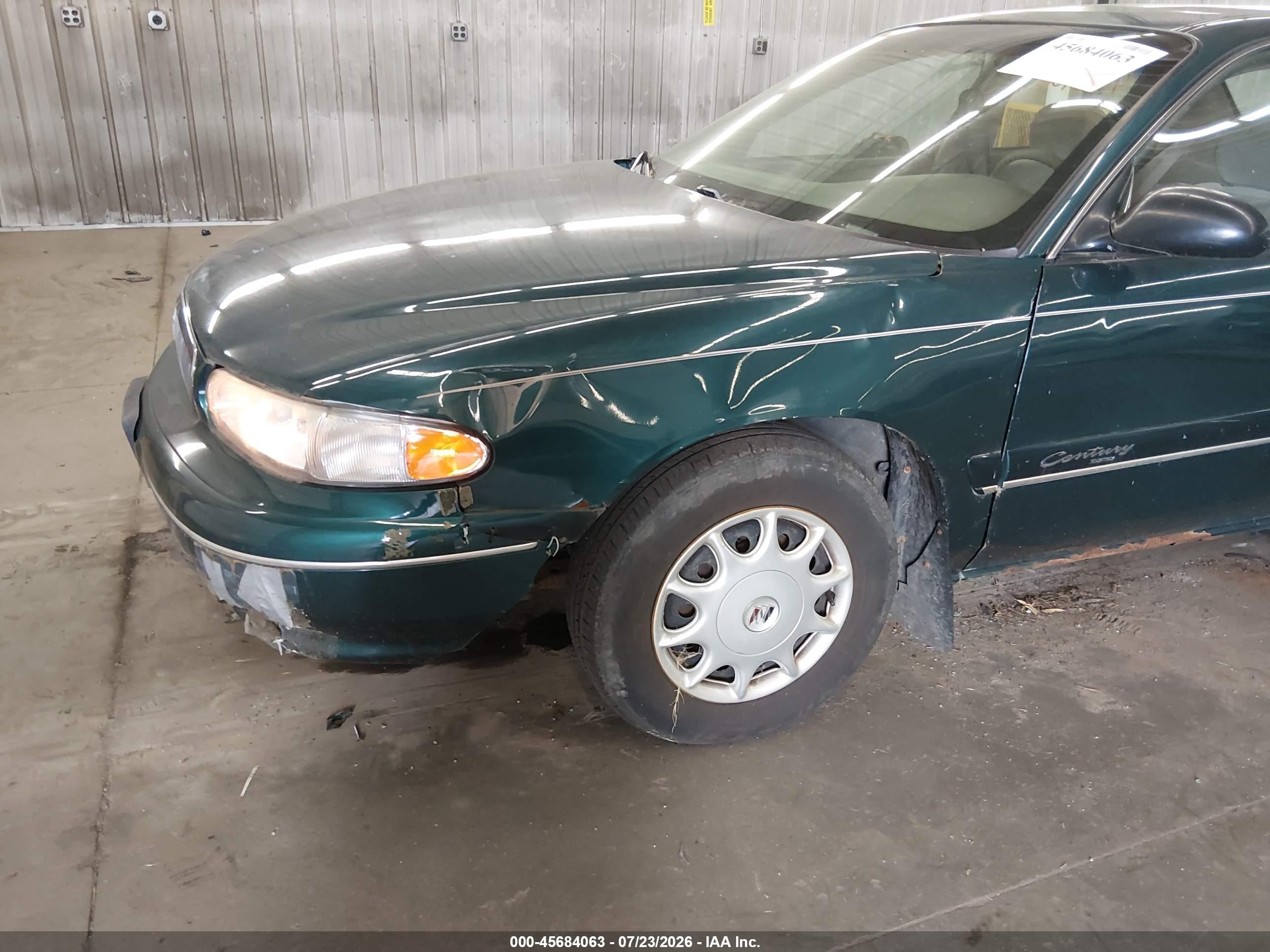 1998 Buick Century Custom Green vin: 2G4WS52M5W1527624
