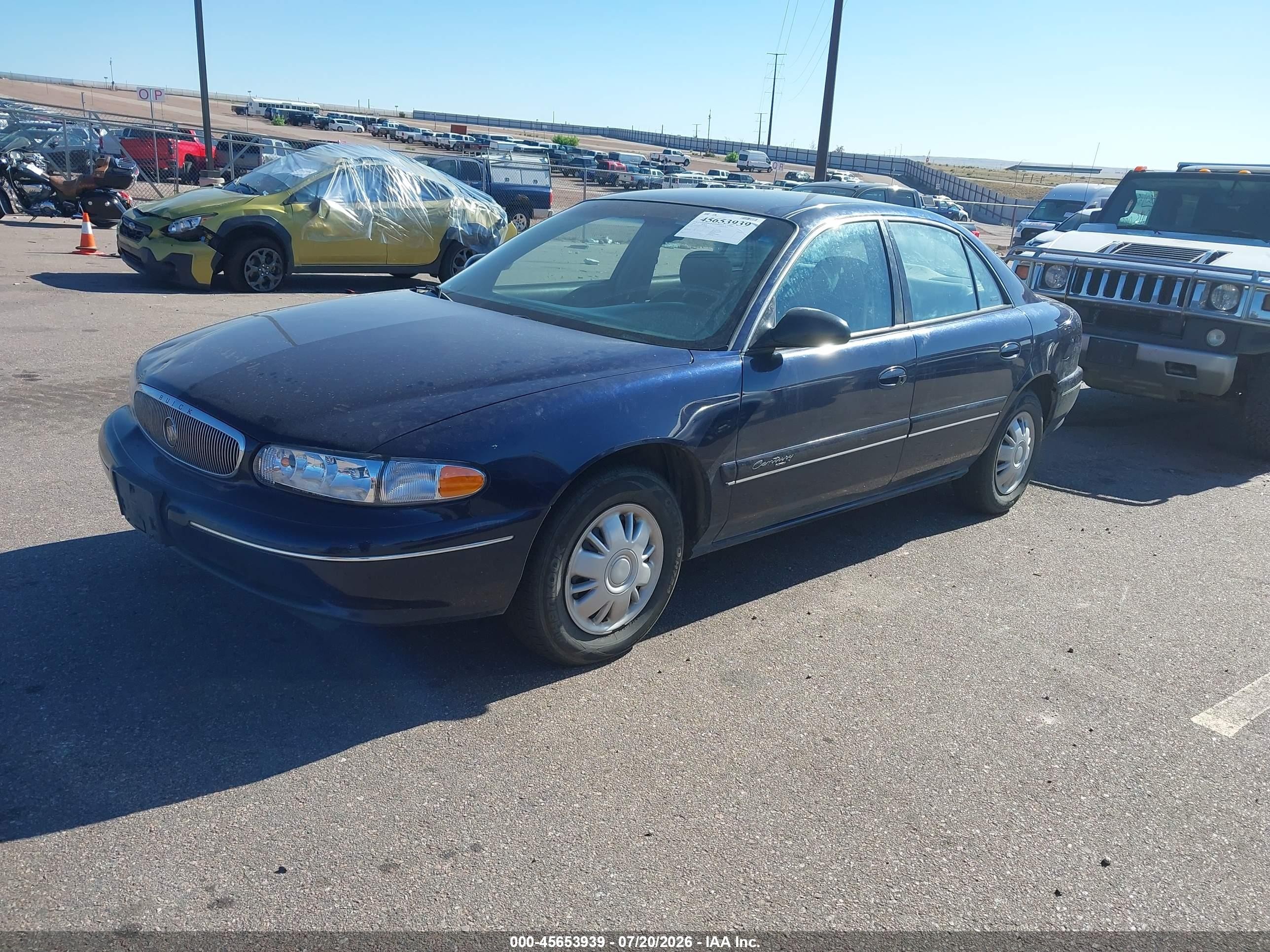1999 Buick Century Custom Blue vin: 2G4WS52M5X1478085