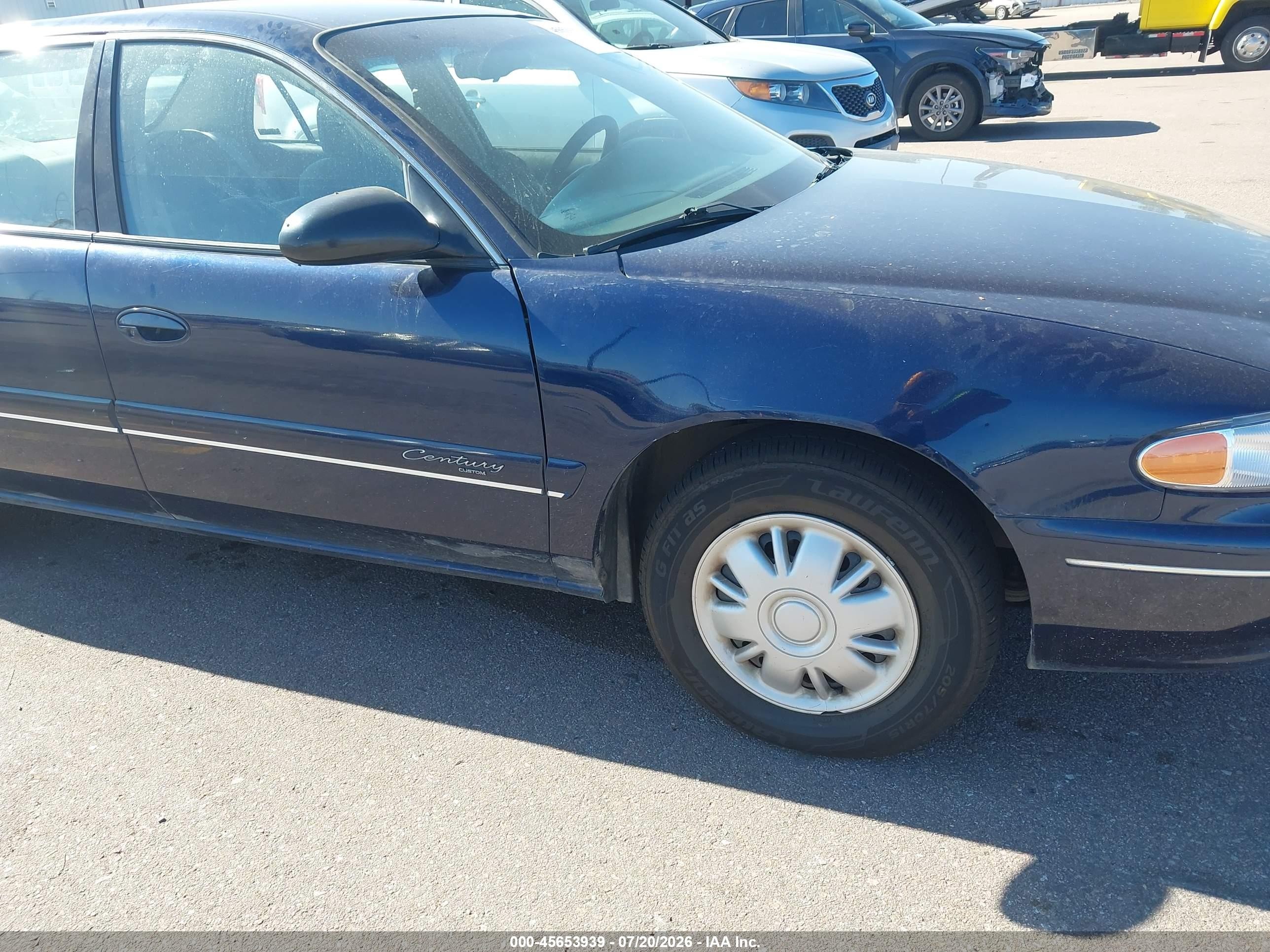 1999 Buick Century Custom Blue vin: 2G4WS52M5X1478085