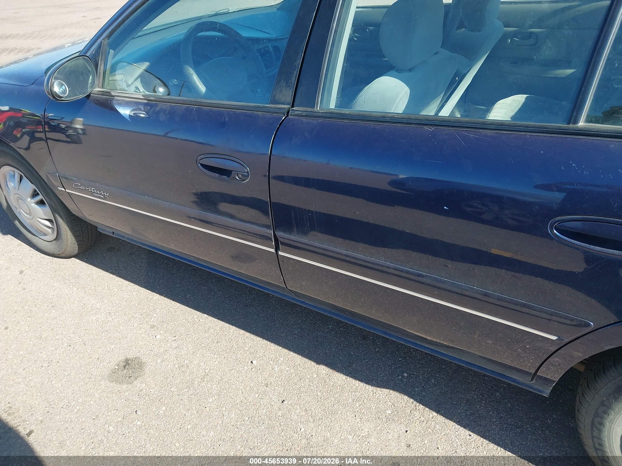 1999 Buick Century Custom Blue vin: 2G4WS52M5X1478085