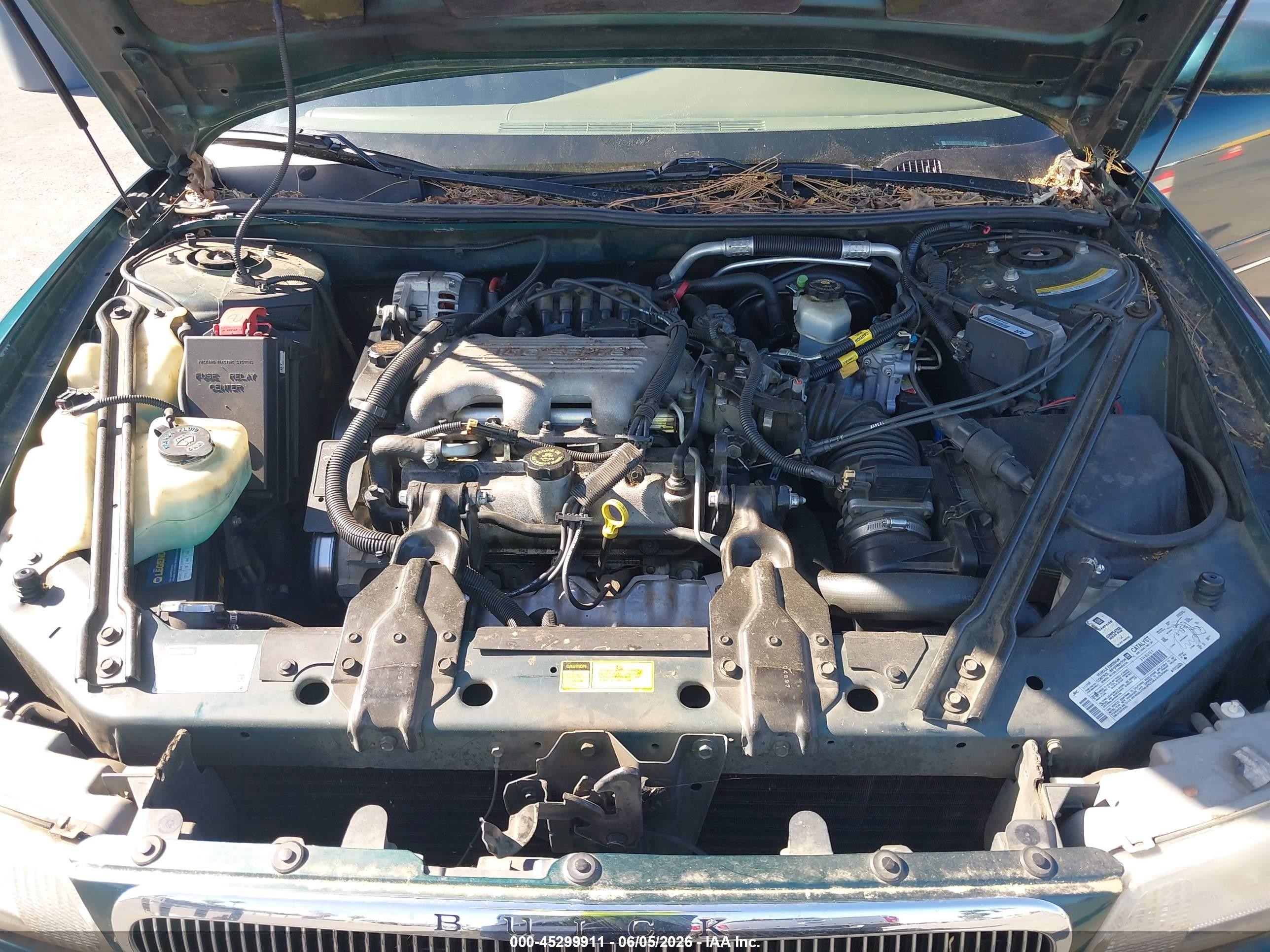 1997 Buick Century Custom Cmi Green vin: 2G4WS52M6V1413923