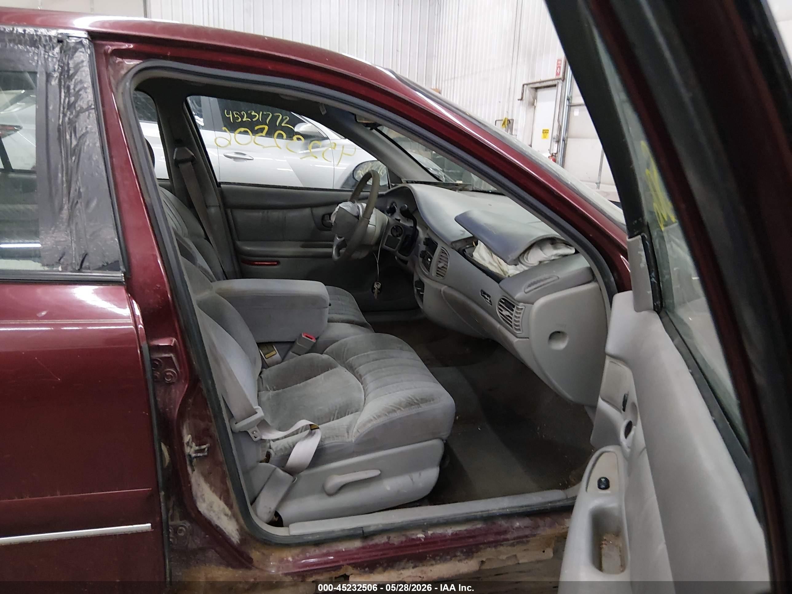 1999 Buick Century Custom Maroon vin: 2G4WS52M6X1477043