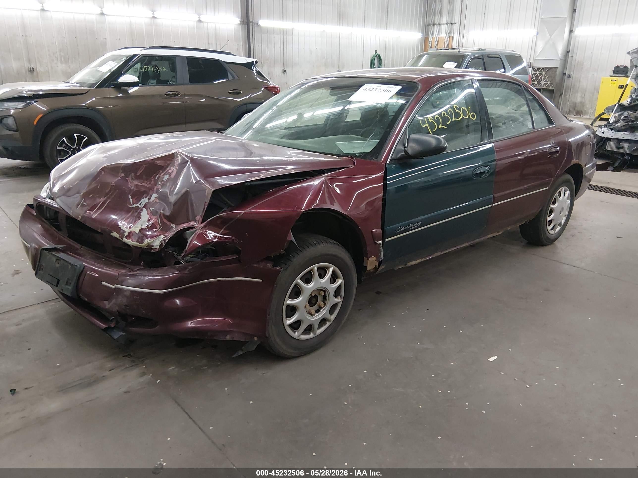1999 Buick Century Custom Maroon vin: 2G4WS52M6X1477043