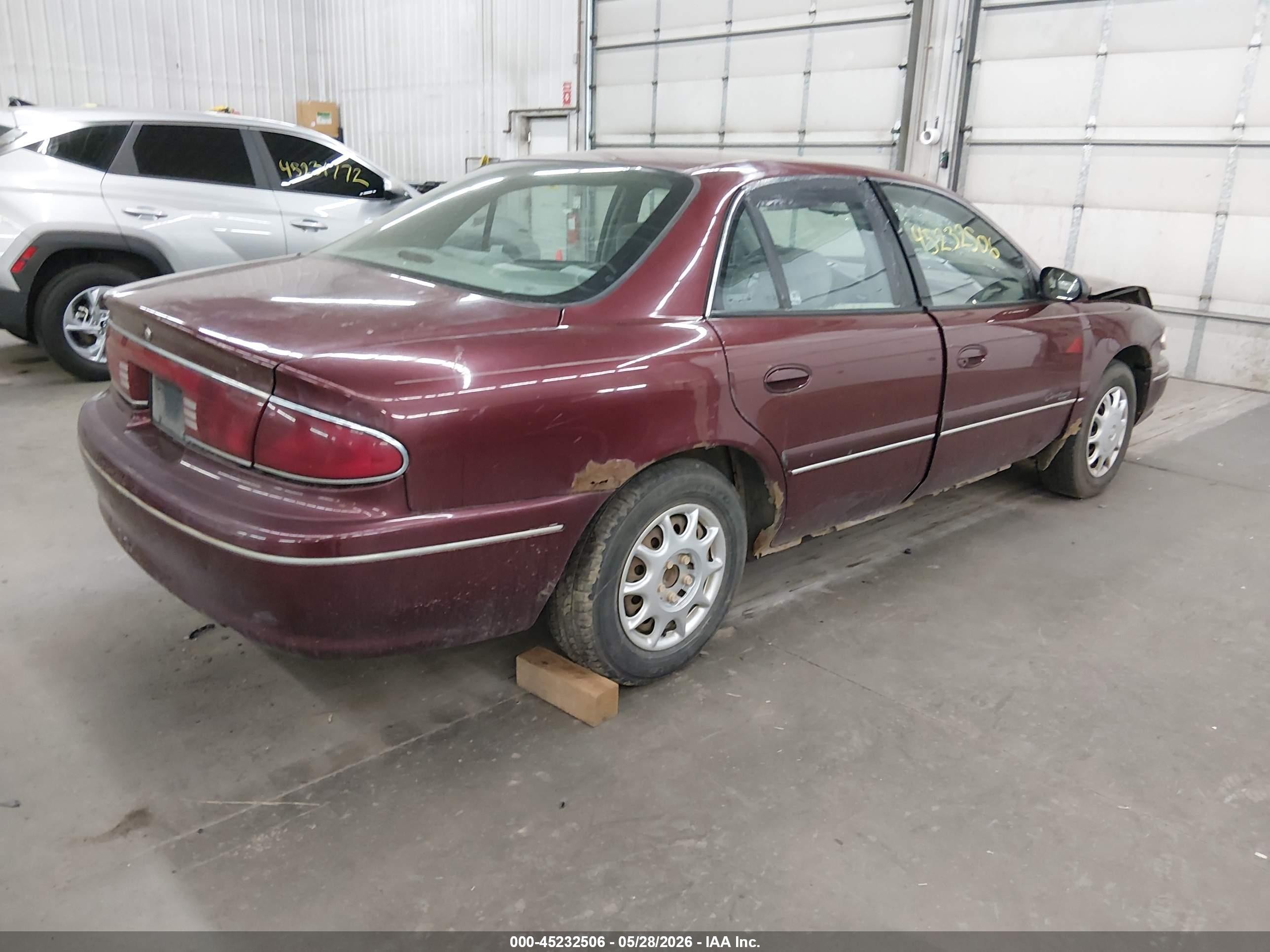1999 Buick Century Custom Maroon vin: 2G4WS52M6X1477043