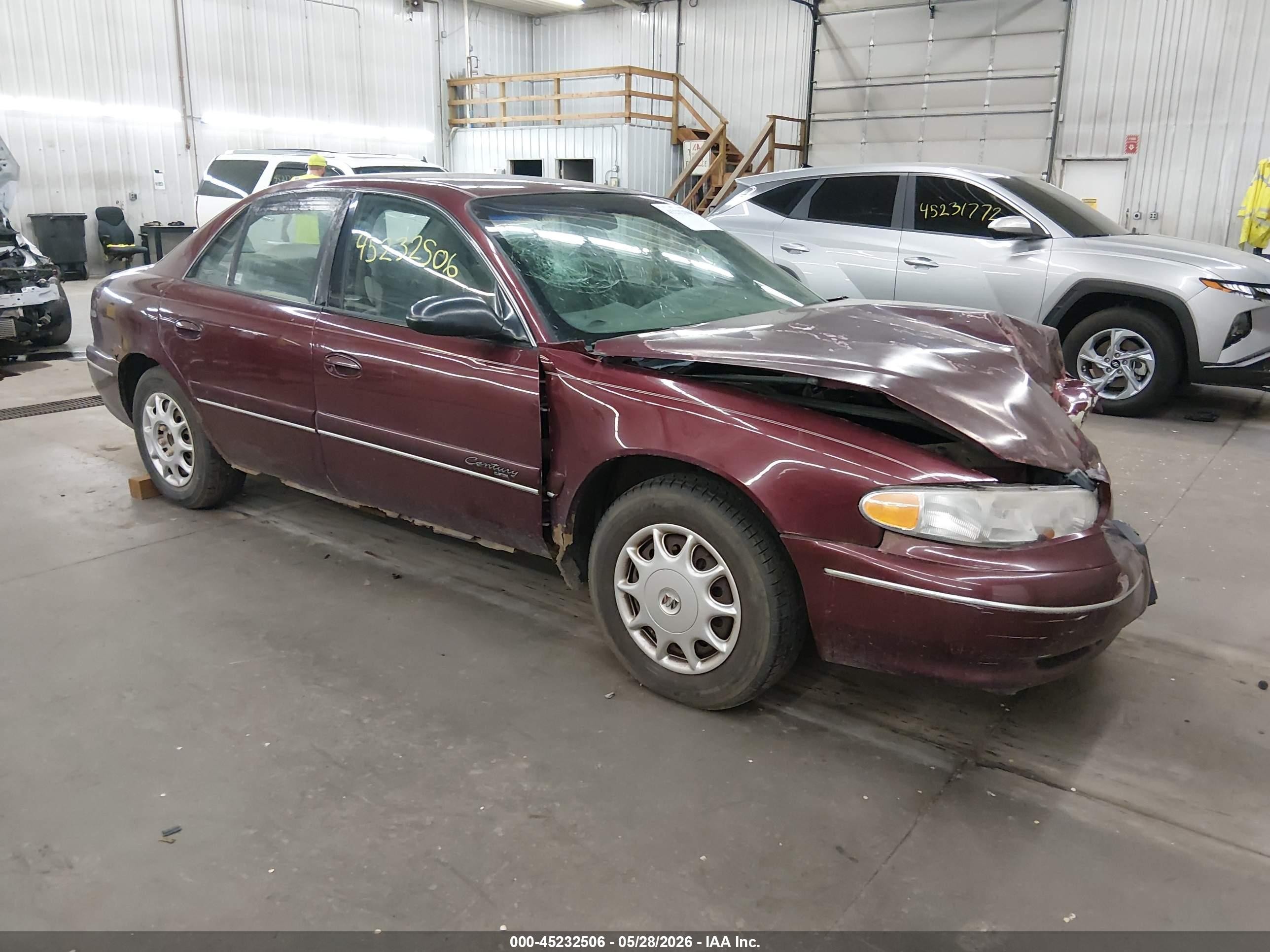 1999 Buick Century Custom Maroon vin: 2G4WS52M6X1477043