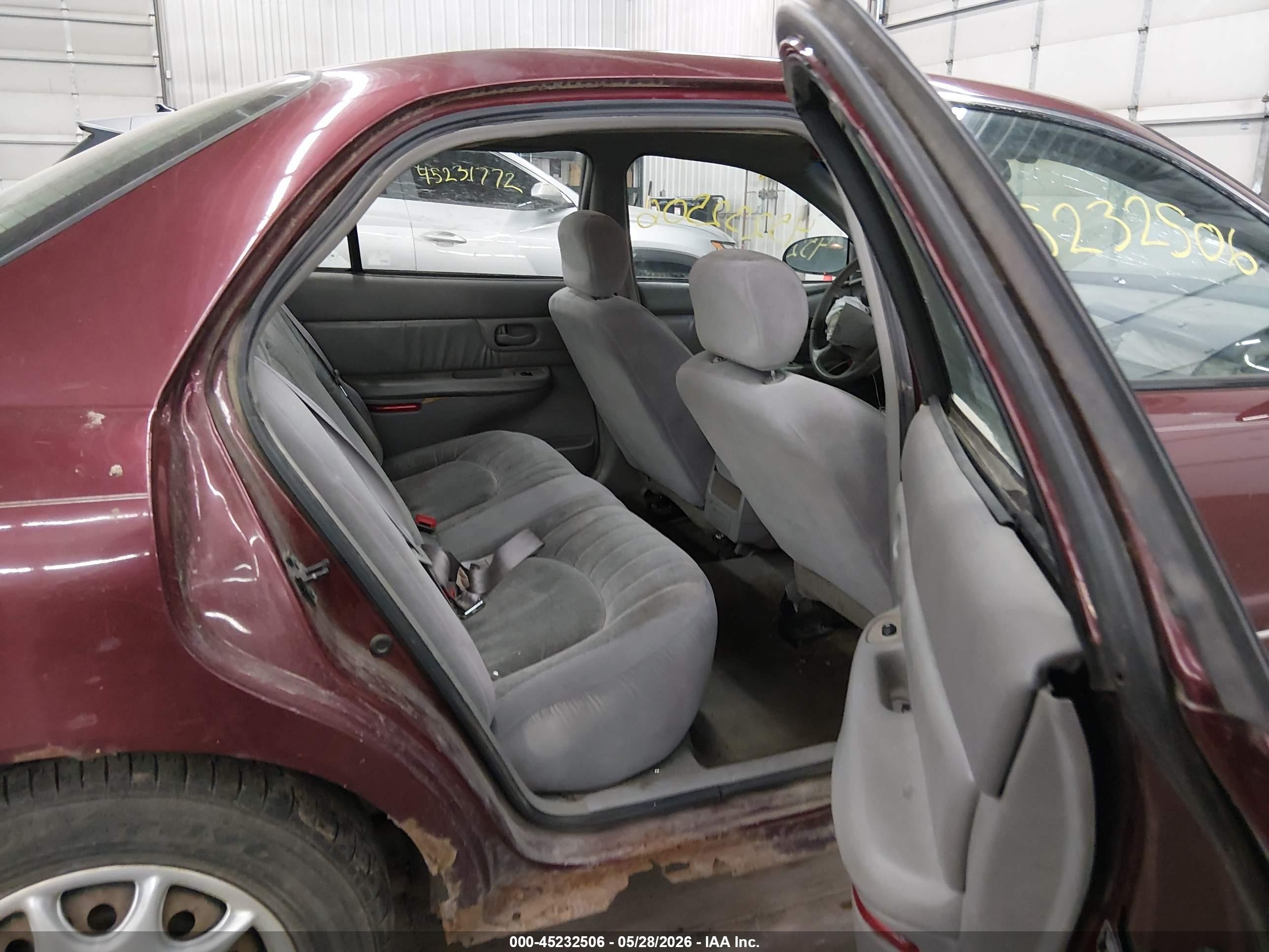 1999 Buick Century Custom Maroon vin: 2G4WS52M6X1477043
