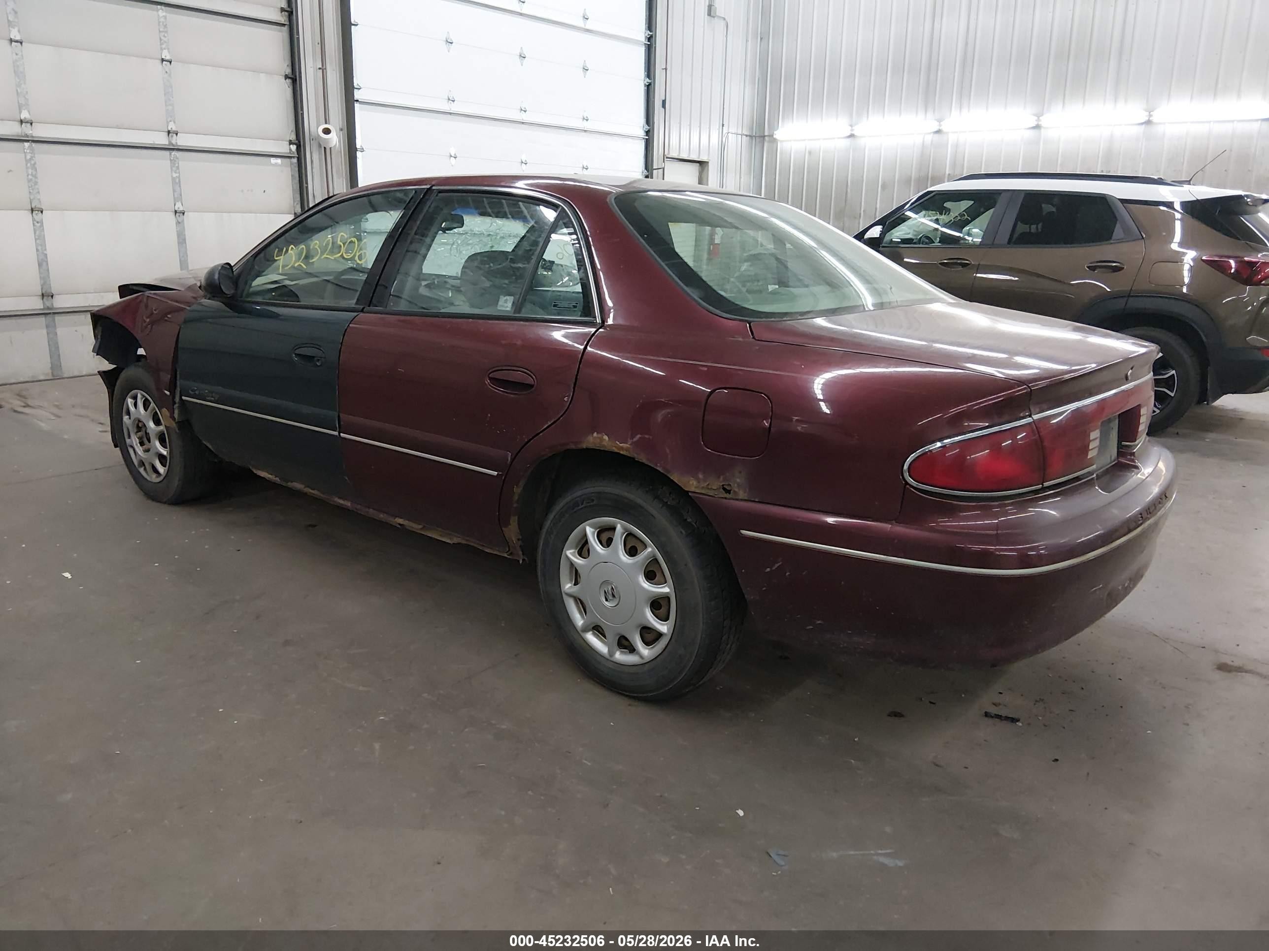 1999 Buick Century Custom Maroon vin: 2G4WS52M6X1477043