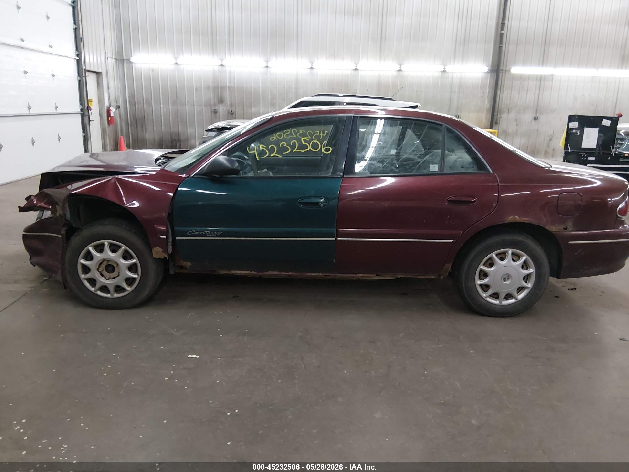 1999 Buick Century Custom Maroon vin: 2G4WS52M6X1477043