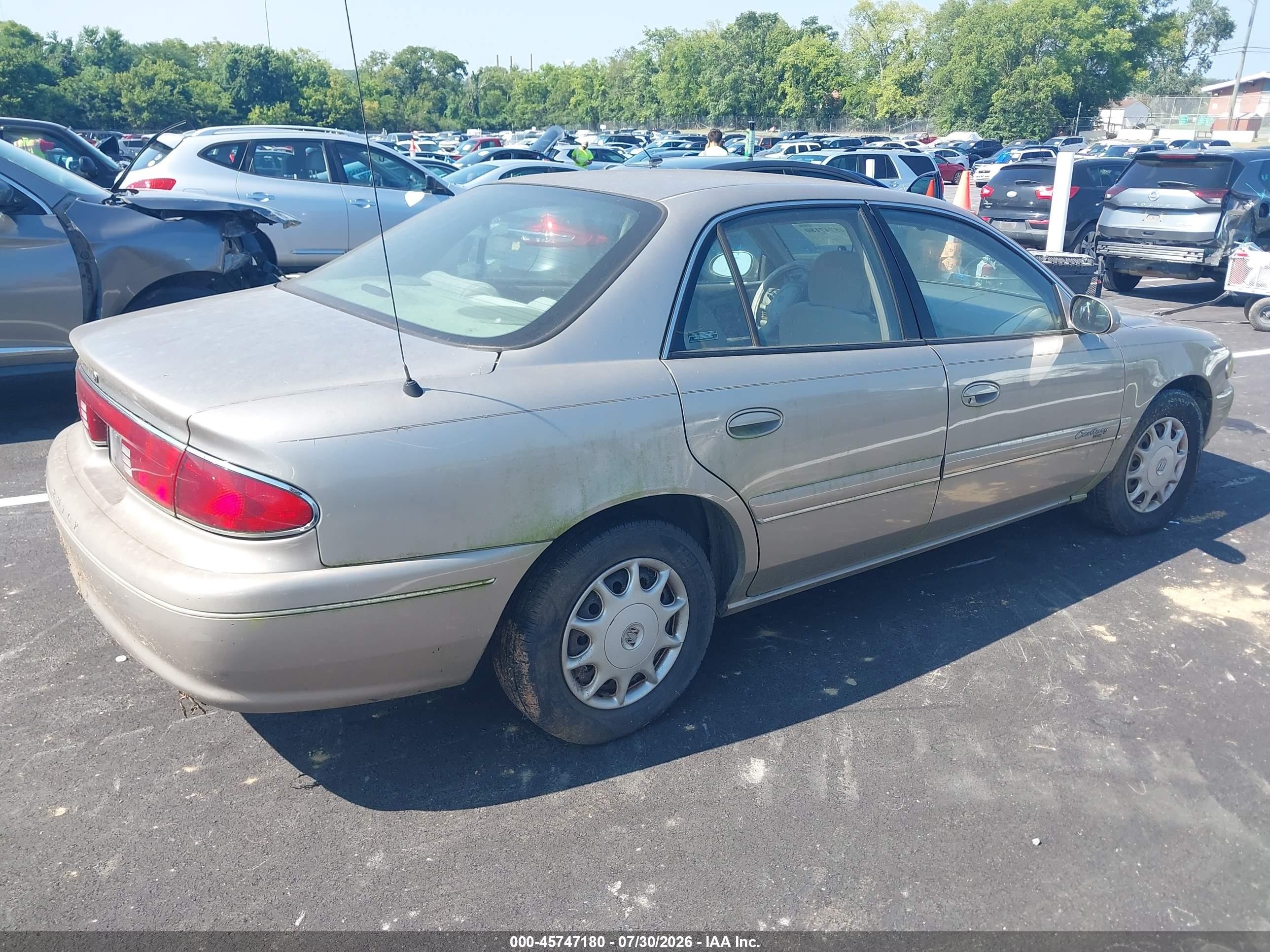 1997 Buick Century Custom Gold vin: 2G4WS52M7V1404664