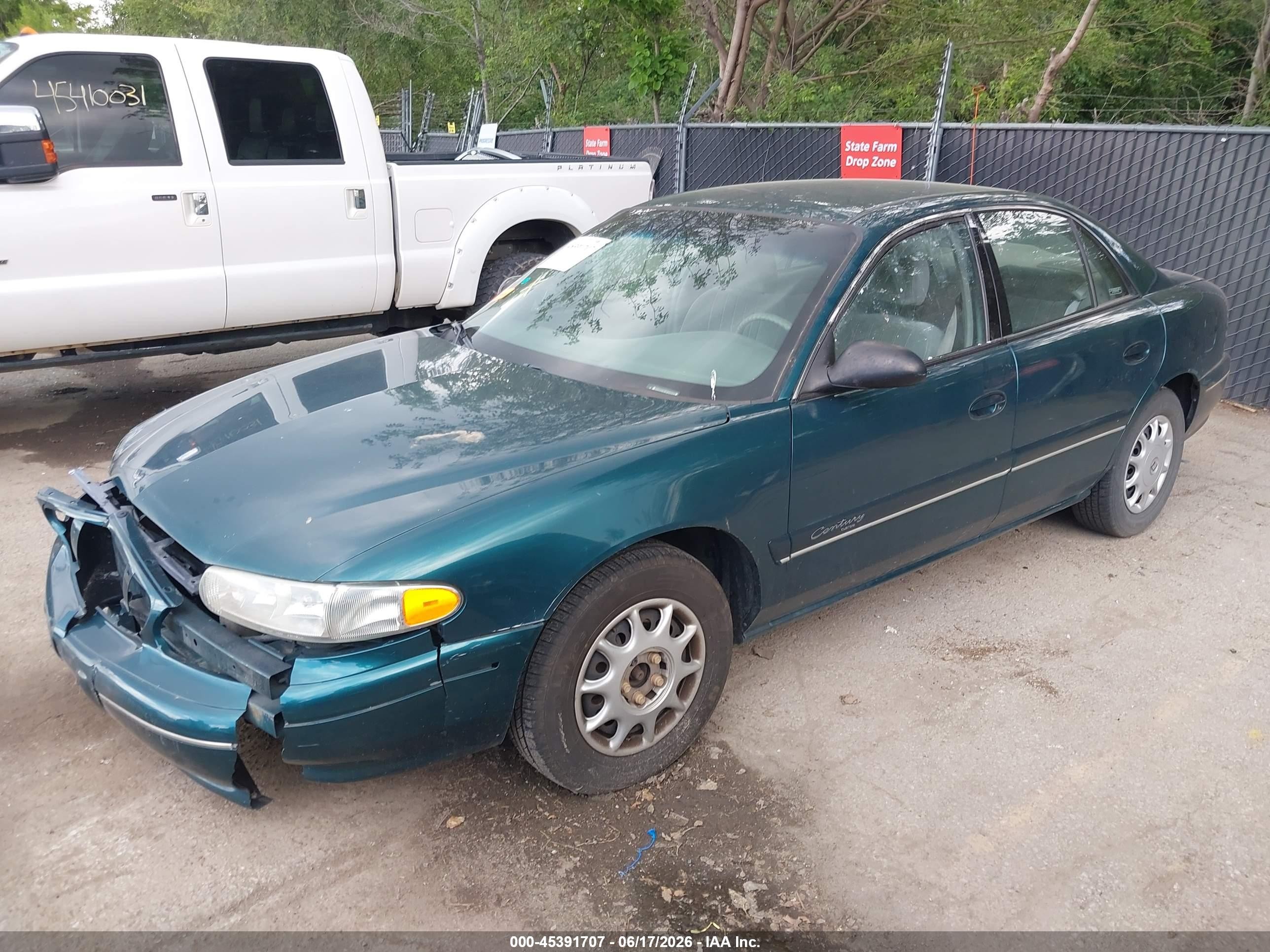 1999 Buick Century Custom Turquoise vin: 2G4WS52M9X1477912