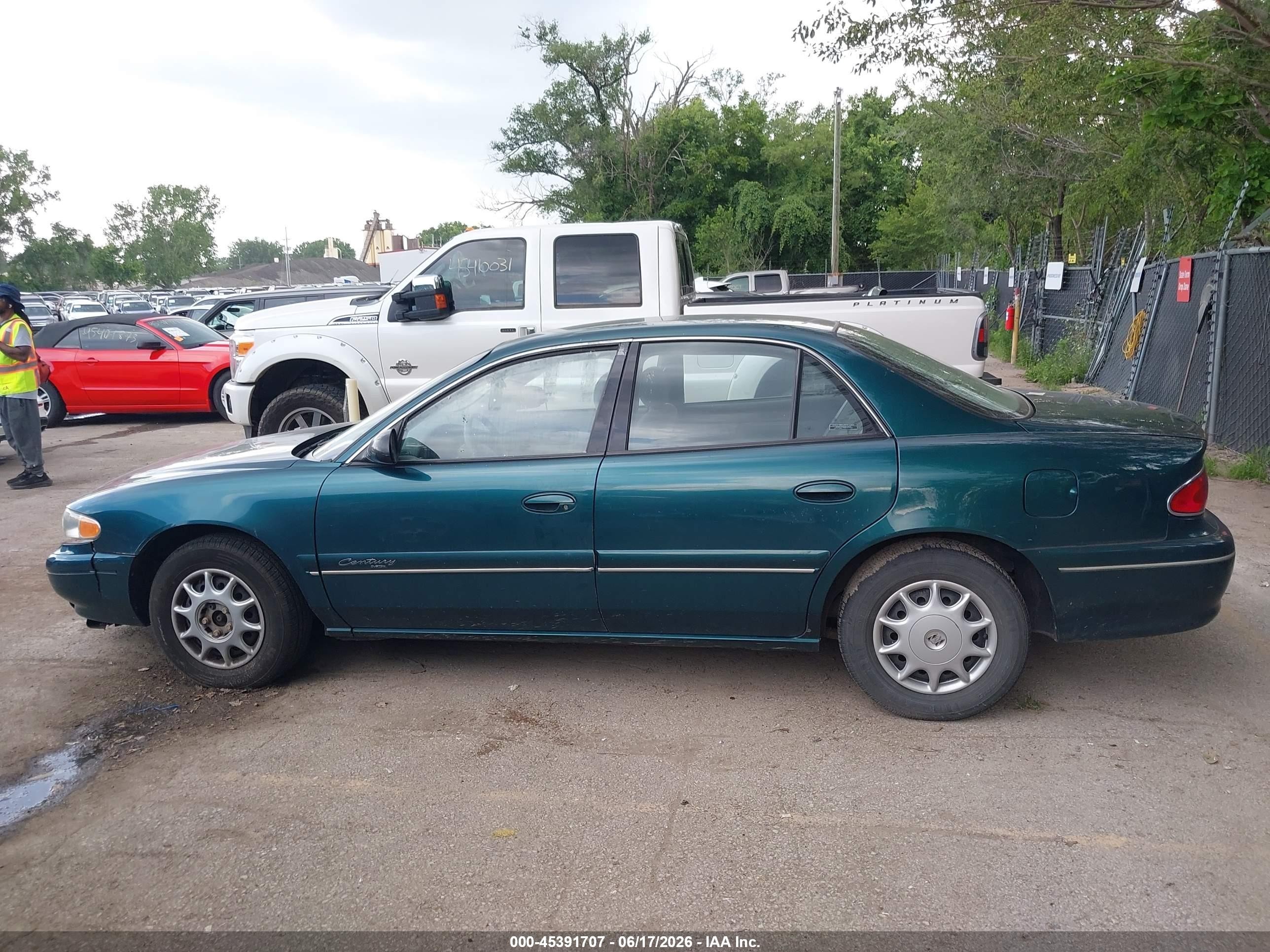 1999 Buick Century Custom Turquoise vin: 2G4WS52M9X1477912