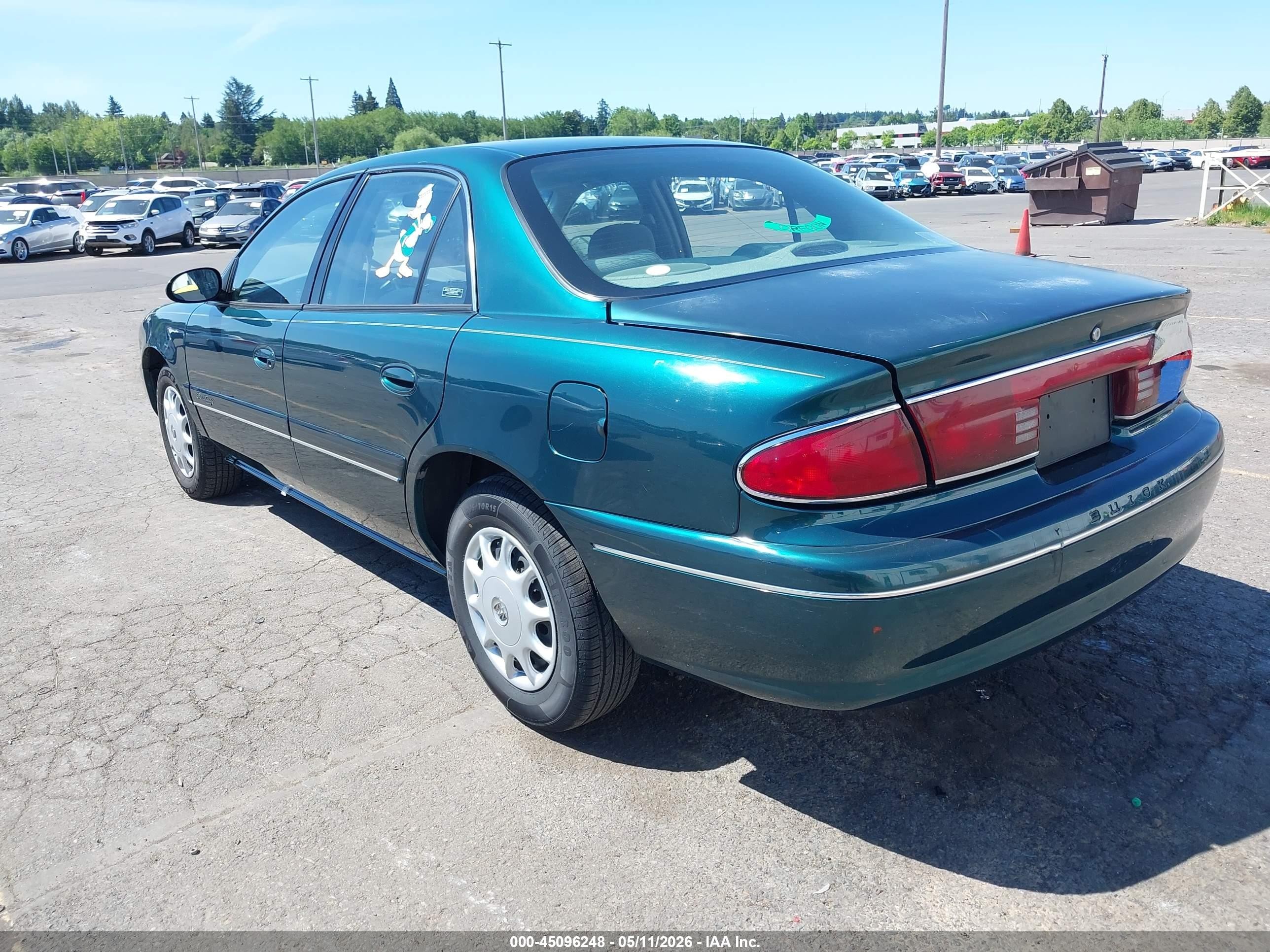 1999 Buick Century Custom Green vin: 2G4WS52MXX1607261