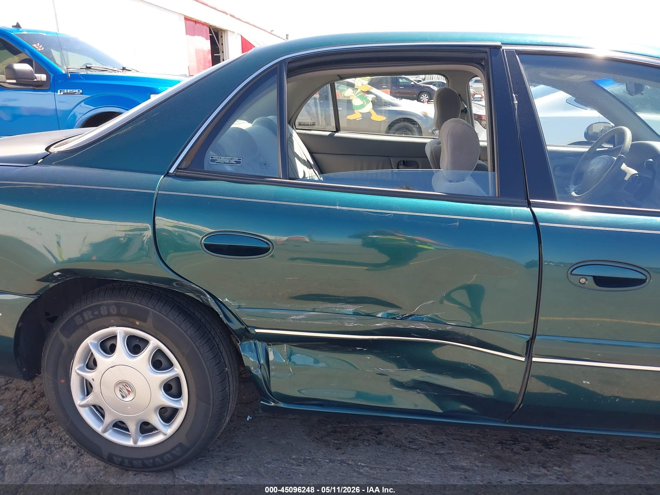 1999 Buick Century Custom Green vin: 2G4WS52MXX1607261