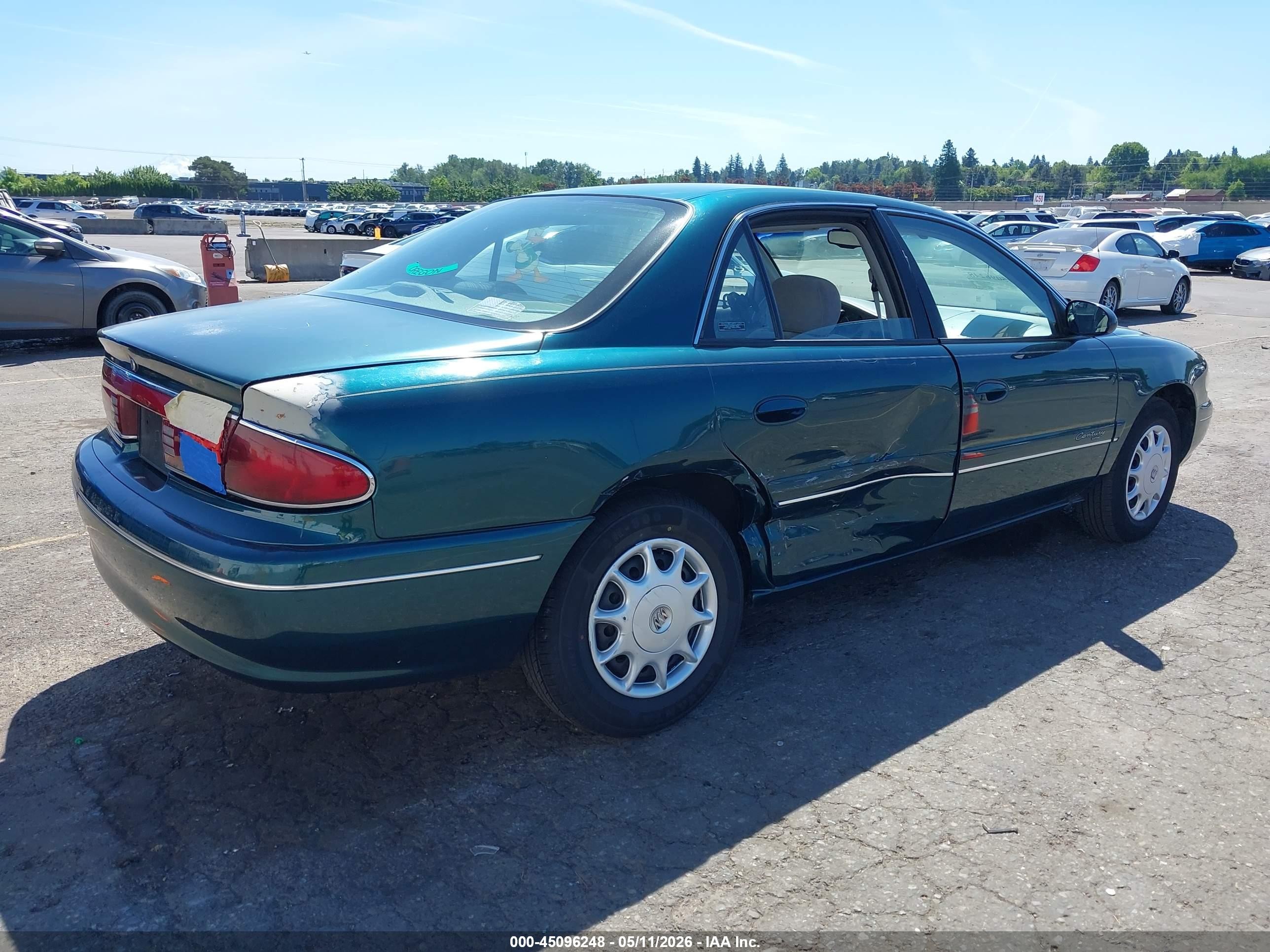 1999 Buick Century Custom Green vin: 2G4WS52MXX1607261