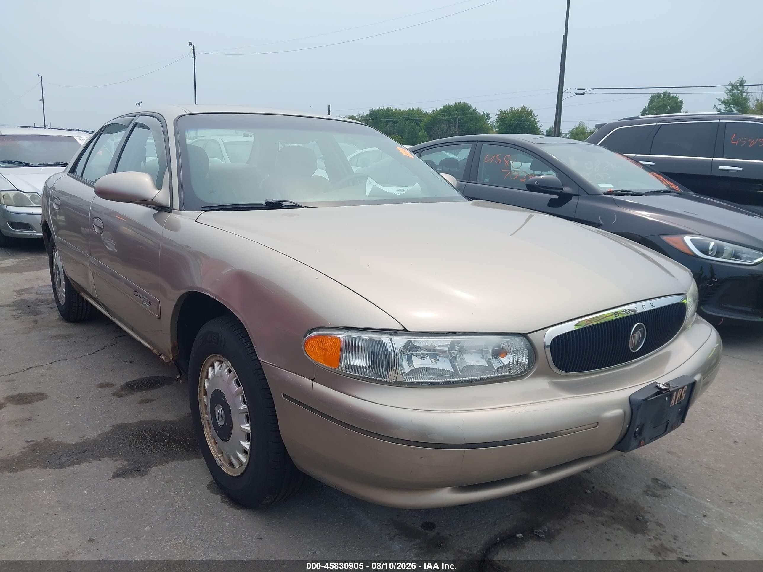 2001 Buick Century Limited Tan vin: 2G4WY55J011170538