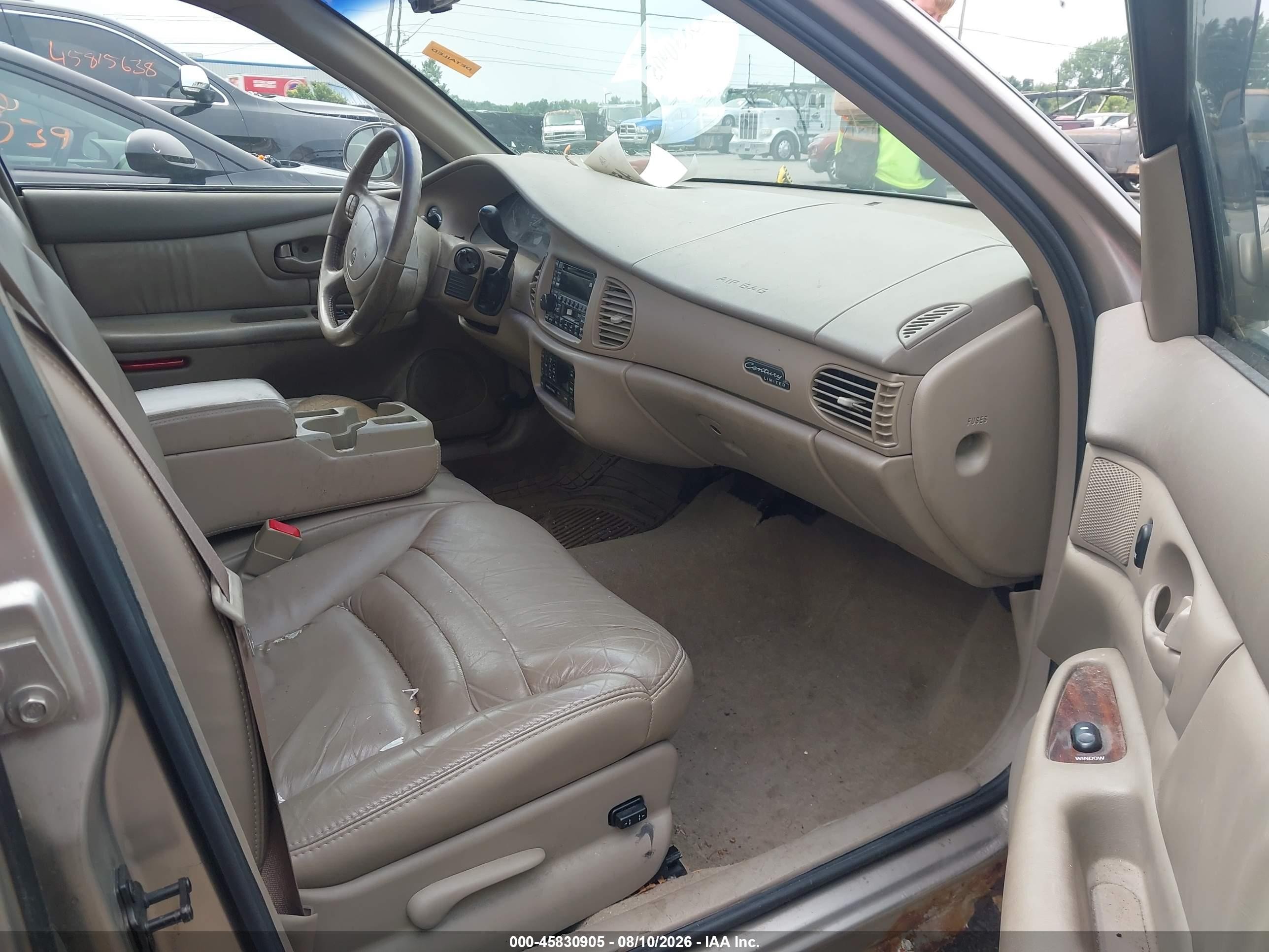 2001 Buick Century Limited Tan vin: 2G4WY55J011170538