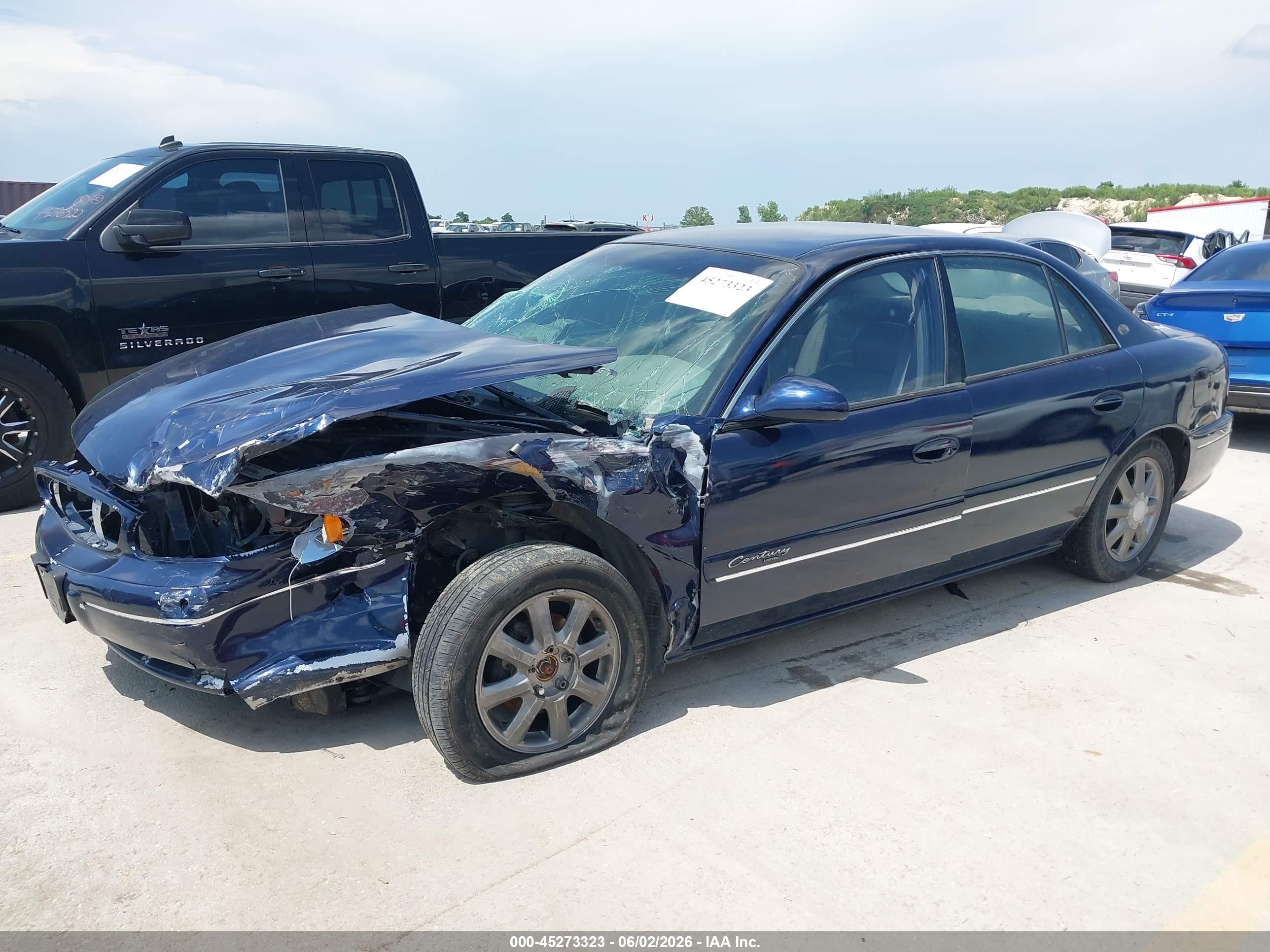 2002 Buick Century Limited Blue vin: 2G4WY55J021119252