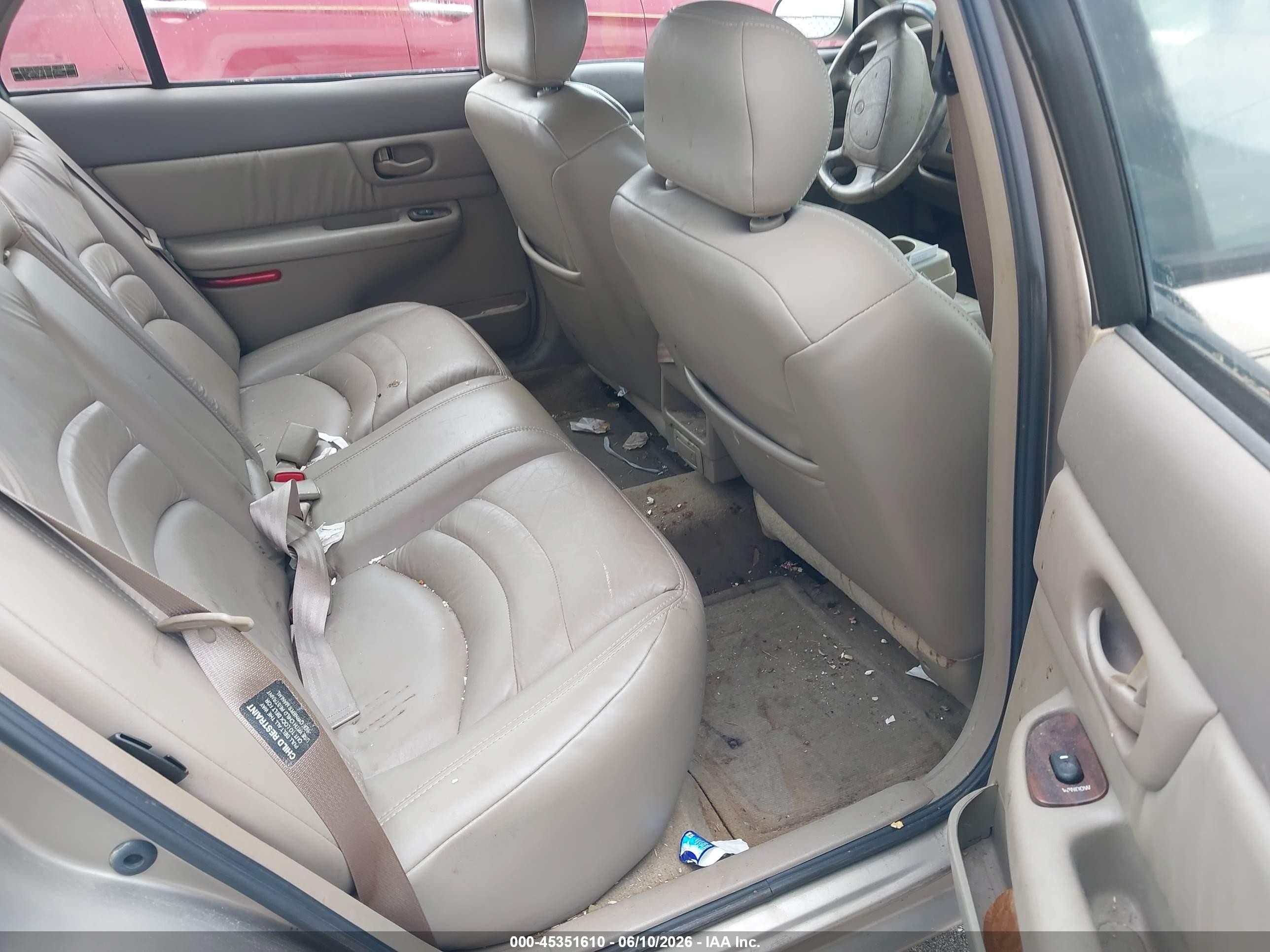 2001 Buick Century Limited Tan vin: 2G4WY55J611123188