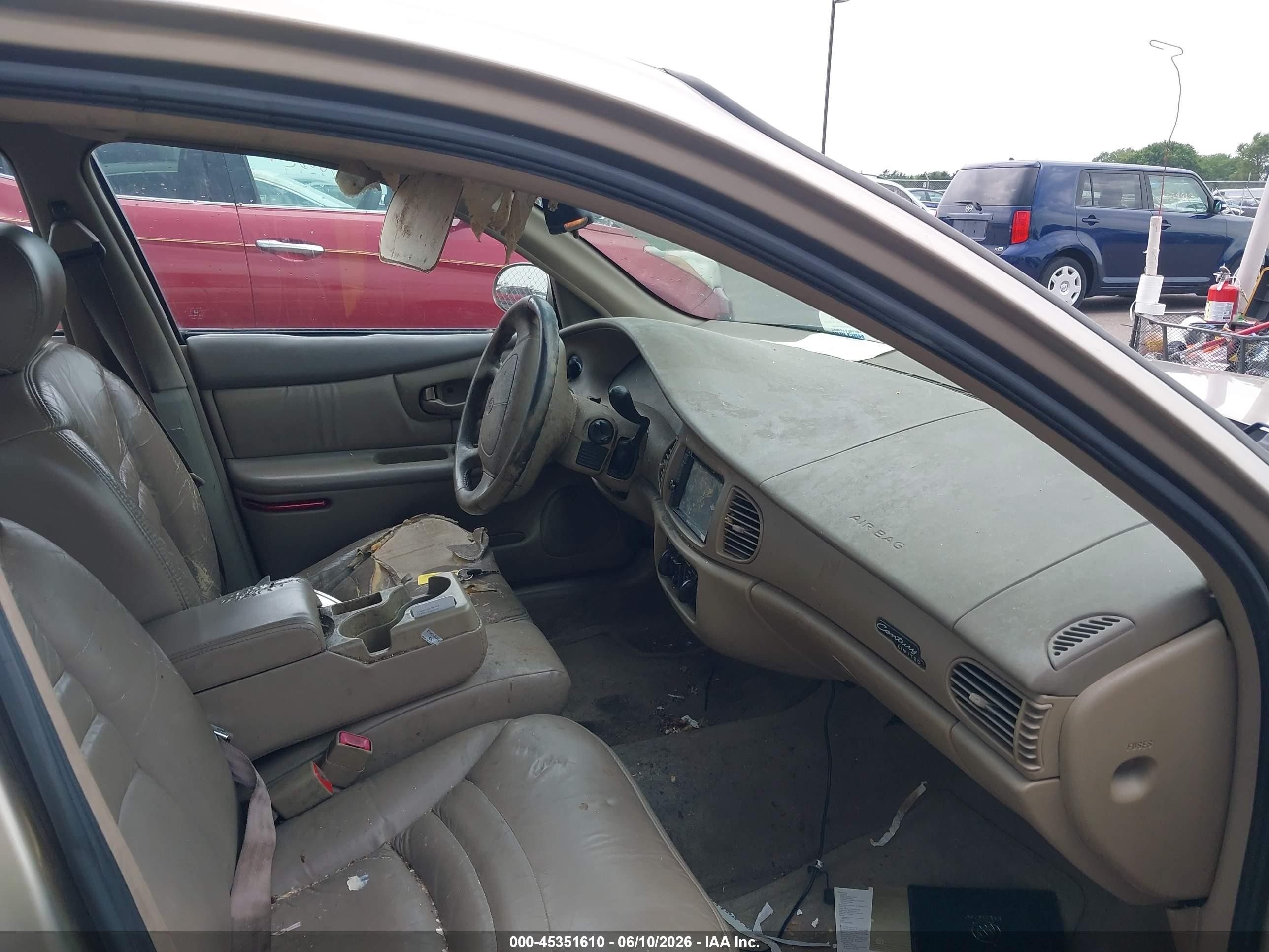 2001 Buick Century Limited Tan vin: 2G4WY55J611123188