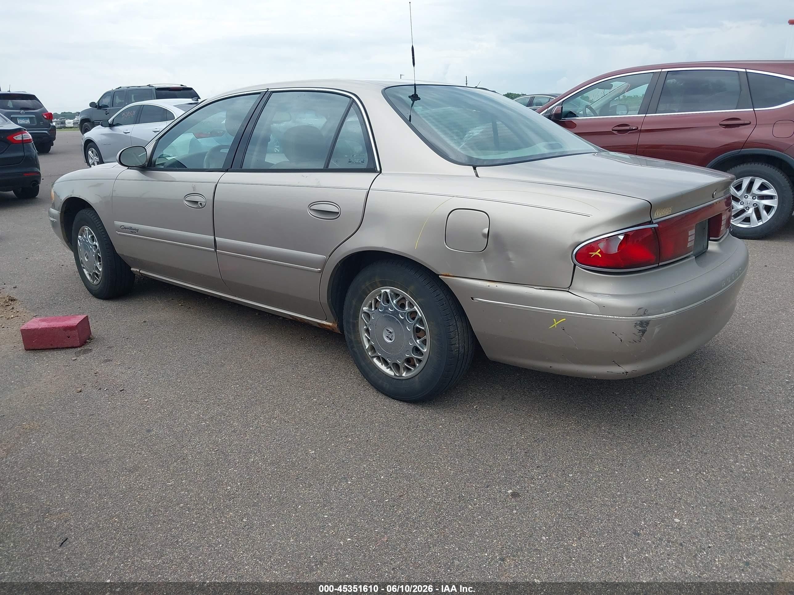 2001 Buick Century Limited Tan vin: 2G4WY55J611123188