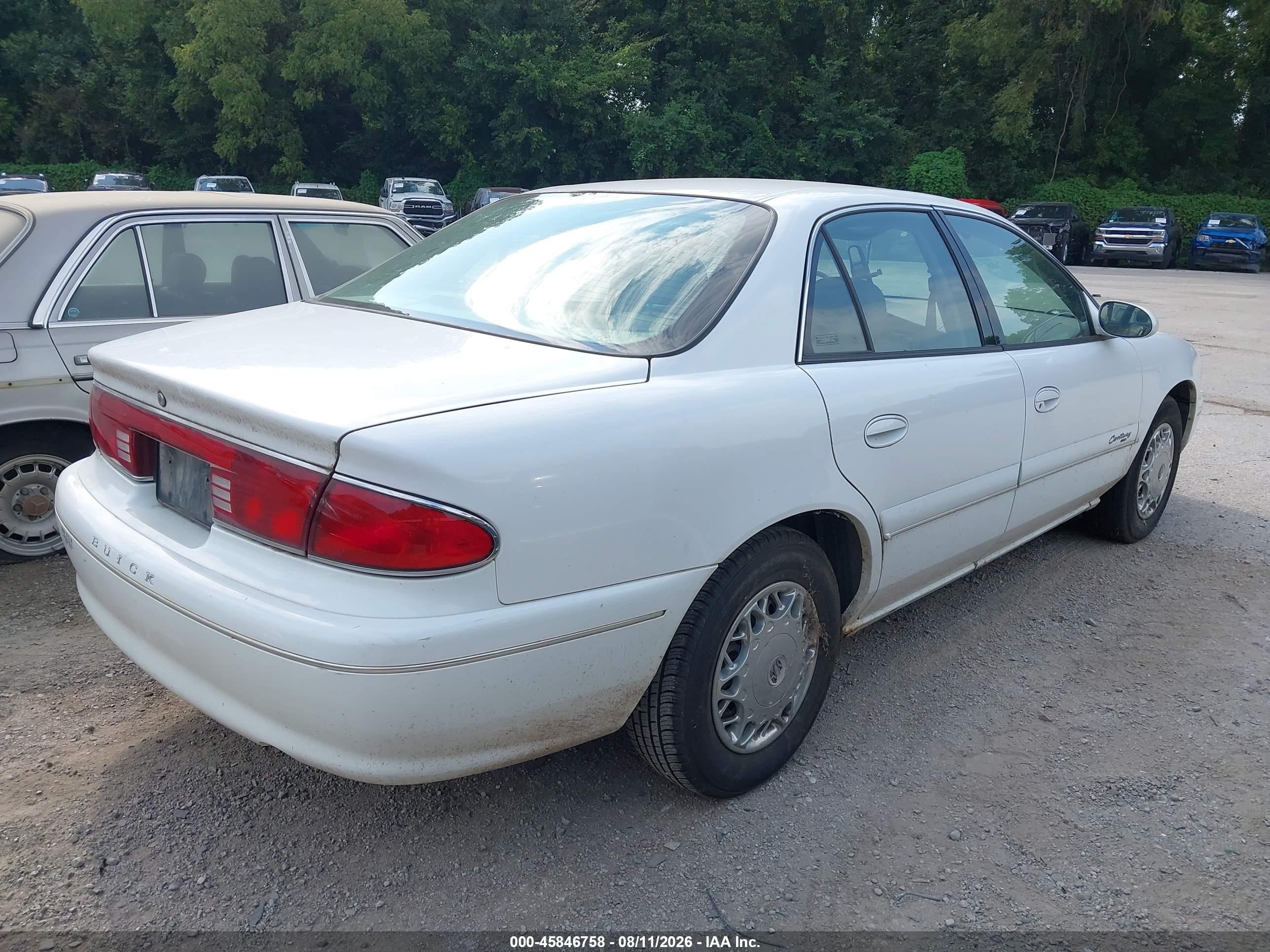2000 Buick Century Limited White vin: 2G4WY55J8Y1253600