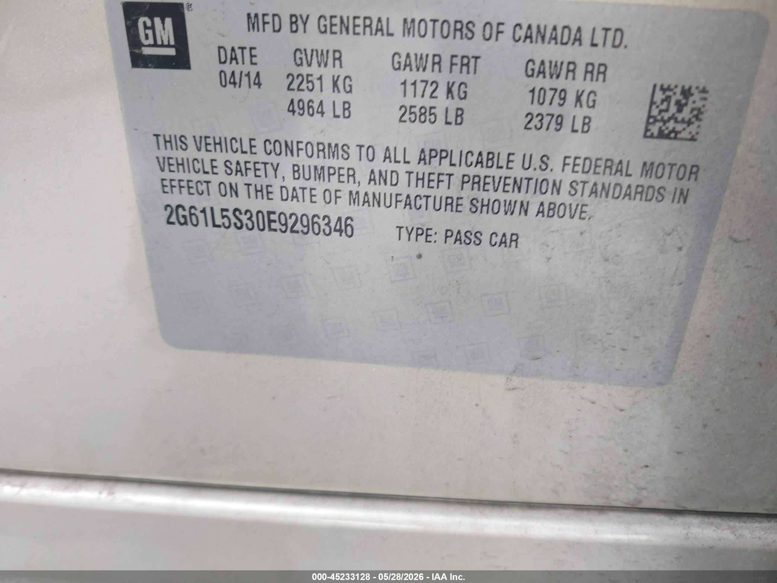 2014 Cadillac Xts Standard Beige vin: 2G61L5S30E9296346
