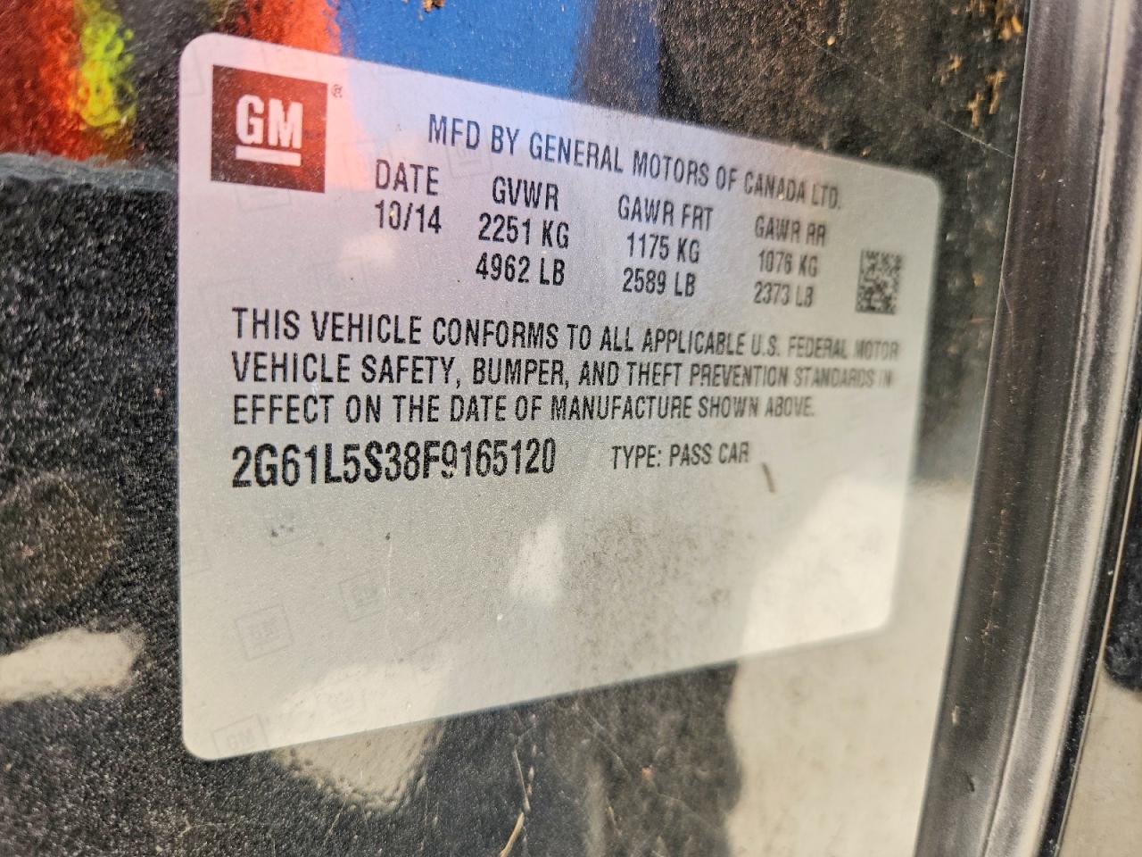 2015 Cadillac Xts Черный vin: 2G61L5S38F9165120