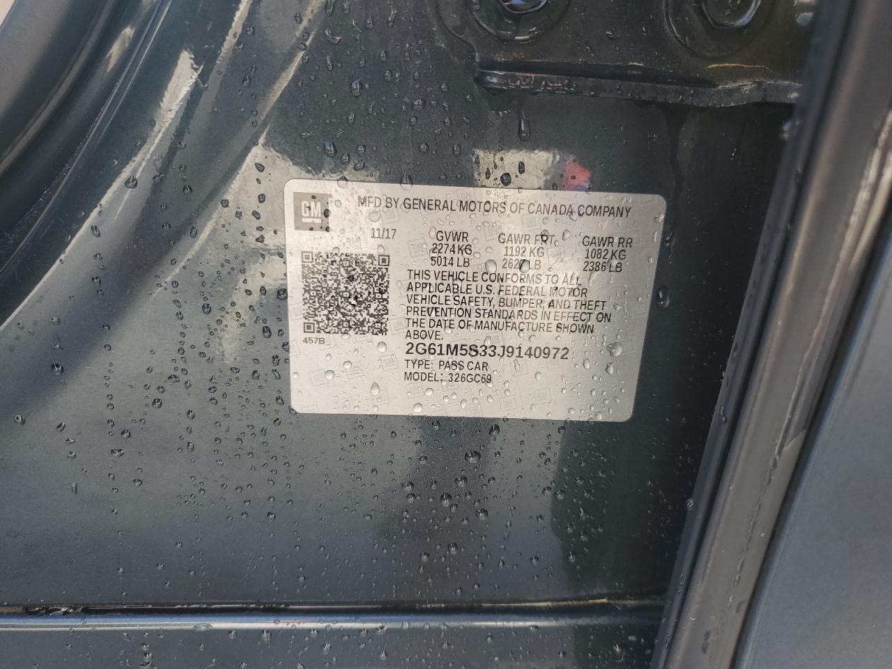 2018 Cadillac Xts Luxury Серый vin: 2G61M5S33J9140972