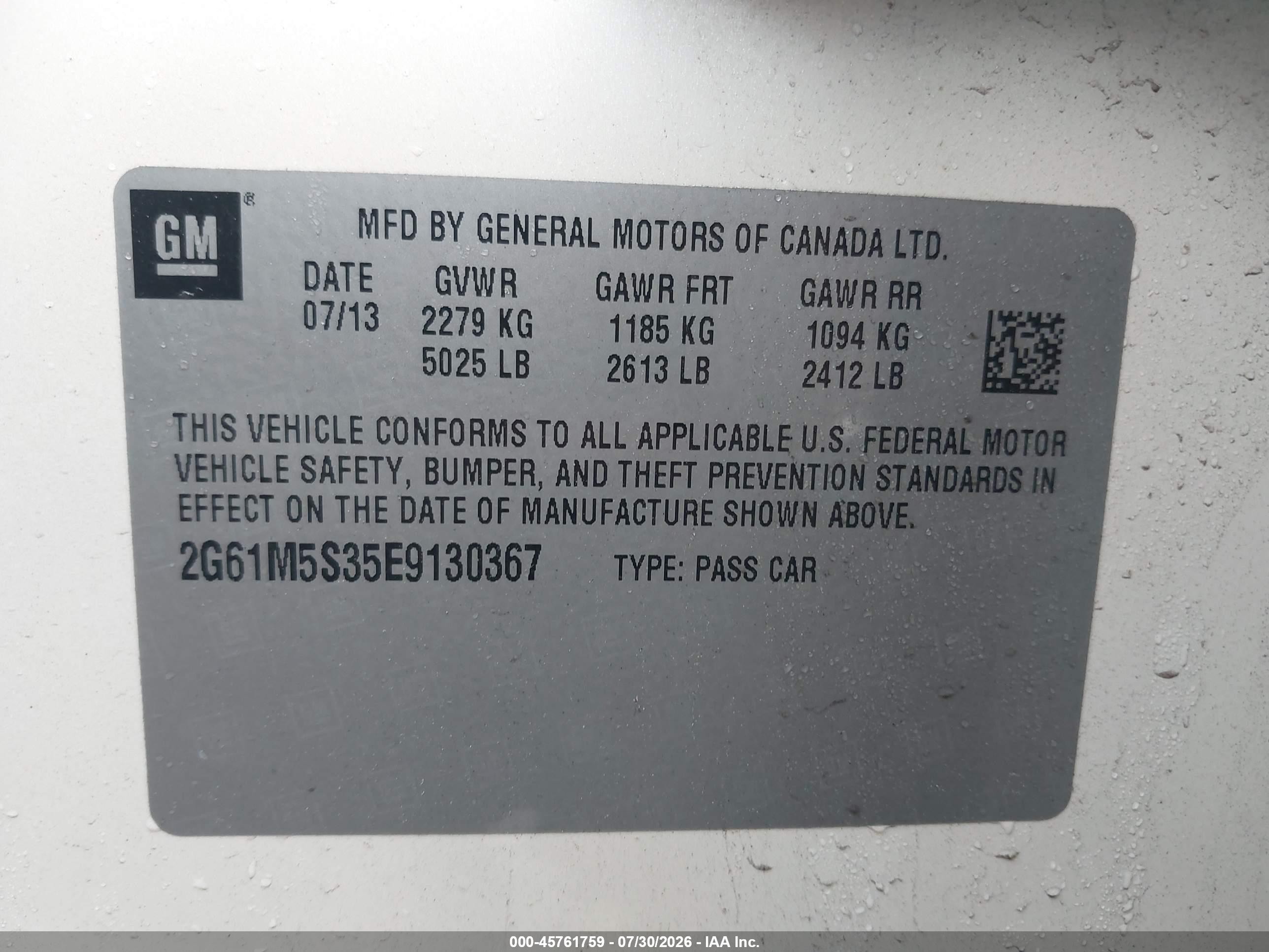 2014 Cadillac Xts Luxury White vin: 2G61M5S35E9130367